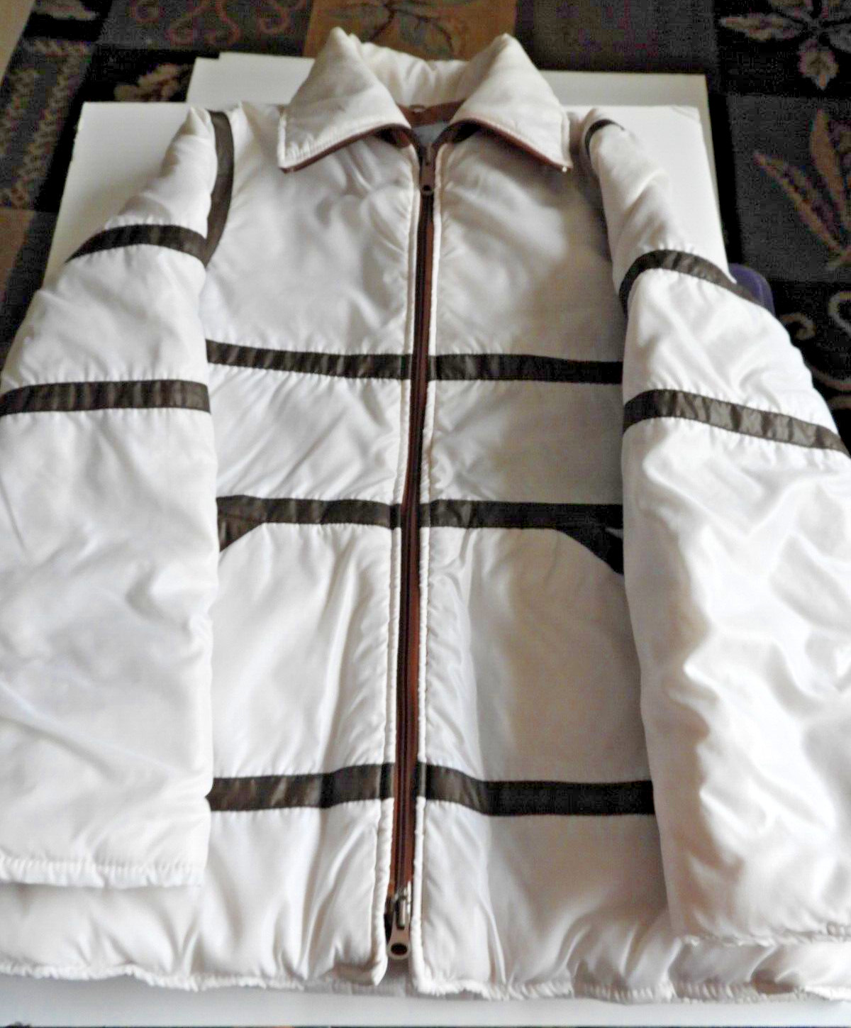 Vintage Kmart Ski Jacket Brown White Women’s Large Korea 4506 70’s 80’s