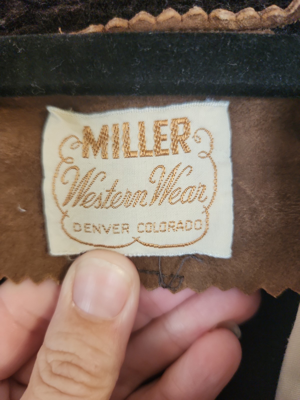 Vintage Miller Western Wear Denver CO Tan Ranch Coat Sz 46 Sherpa Liner Rodeo