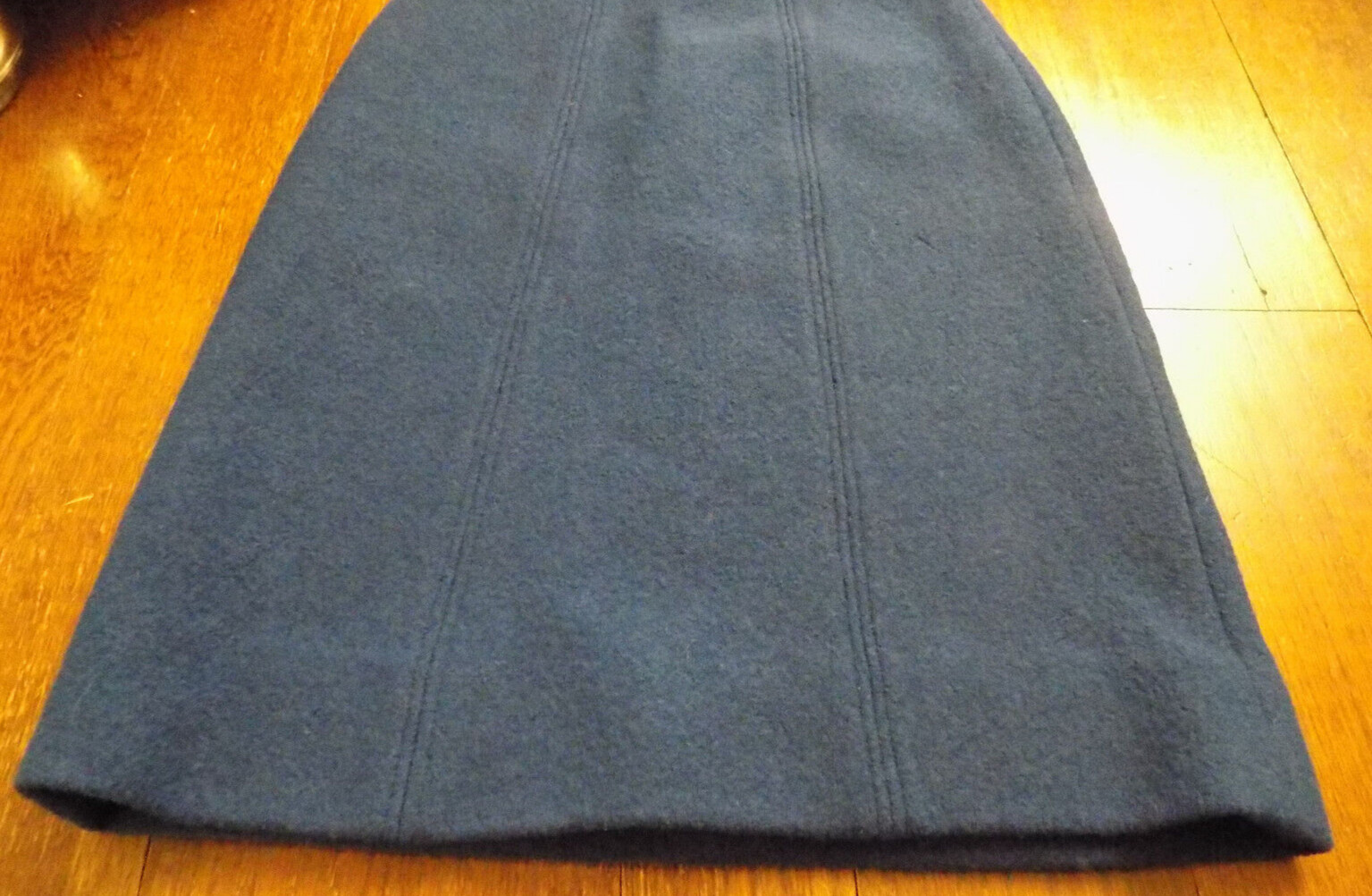 Vtg Boiled 100% New wool skirt Original Boos Austria lined midi navy blue 28″ W