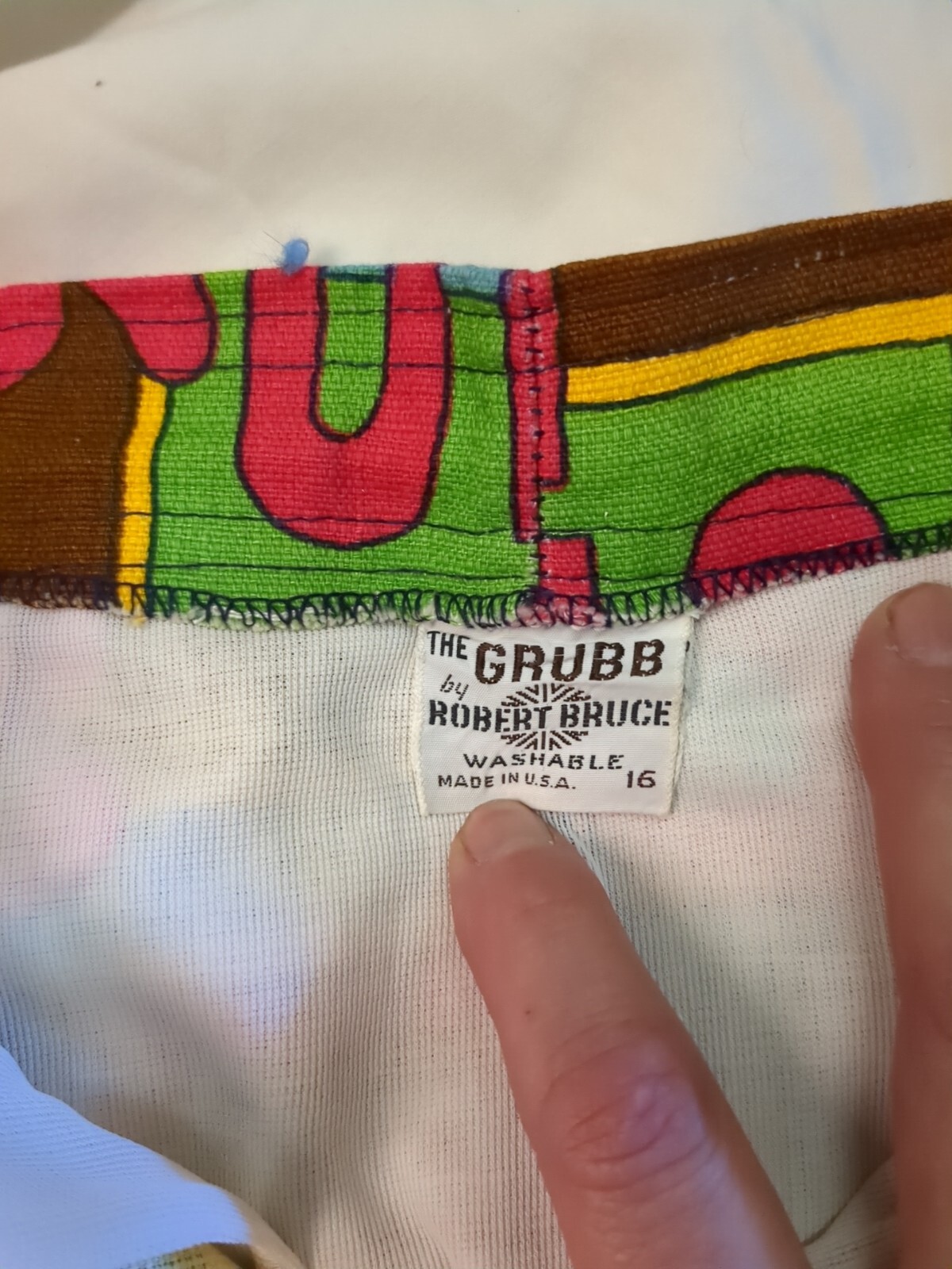 1960s Deadstock Robert Bruce Grubb Surf Shorts Pop Art Hippie Shorts Swim AAA+!