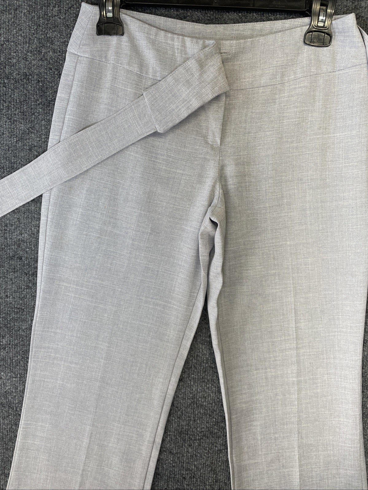 Vintage Juniors Tie Front Gray Dress Pants Slacks 90s Odds n’ Evens Made in USA