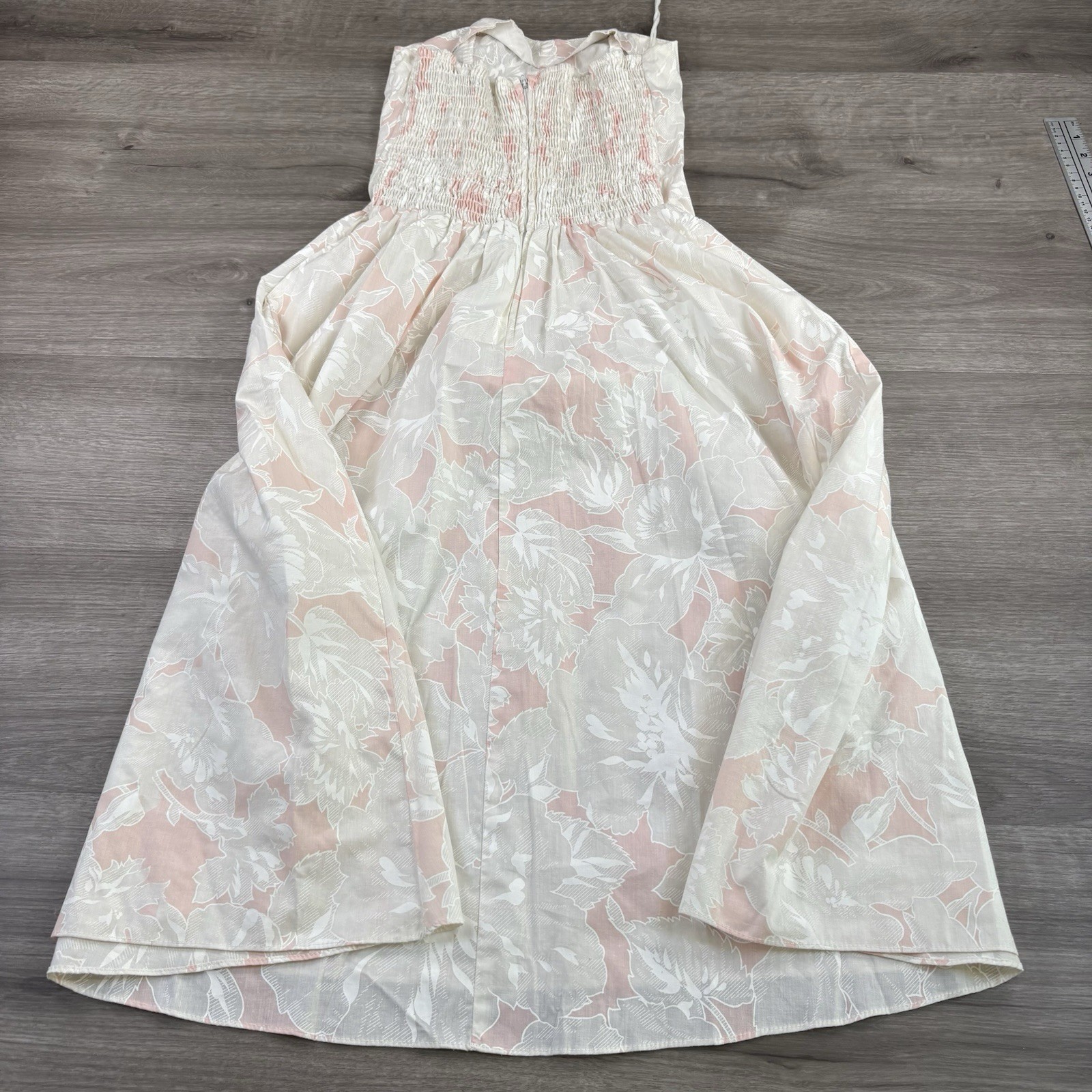 Vintage 80s Wild Dress Floral High Low Prom Dress Pink Ivory 9/10 XS USA Made