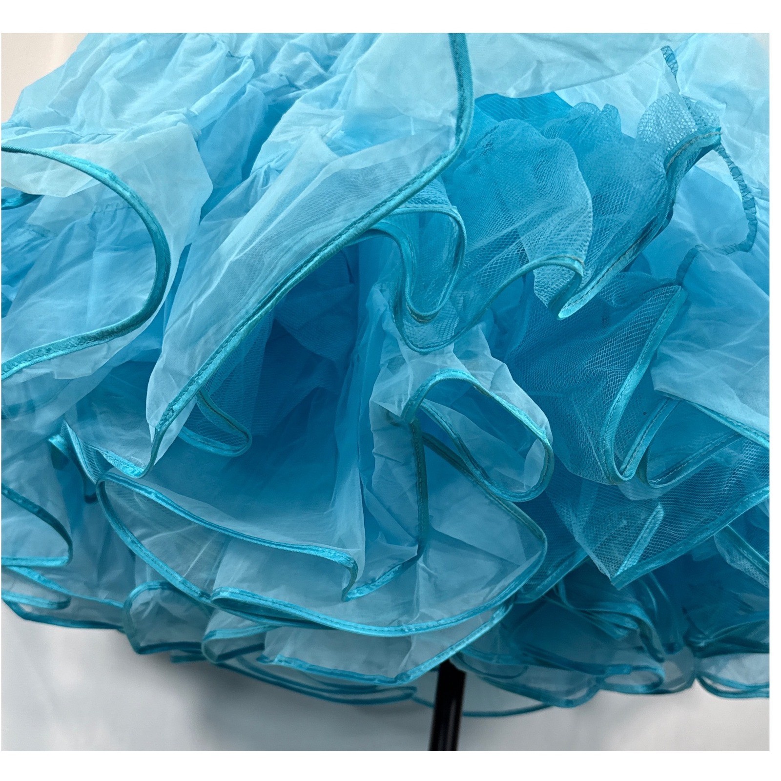 VTG Malco Modes Partners Please Turquoise Blue Petticoat 565 Crinoline Skirt S