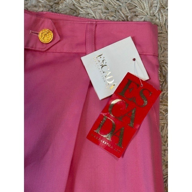 Escada Margaretha Ley Shorts 40/10 Pink Wool NWT Vintage Made in Germany