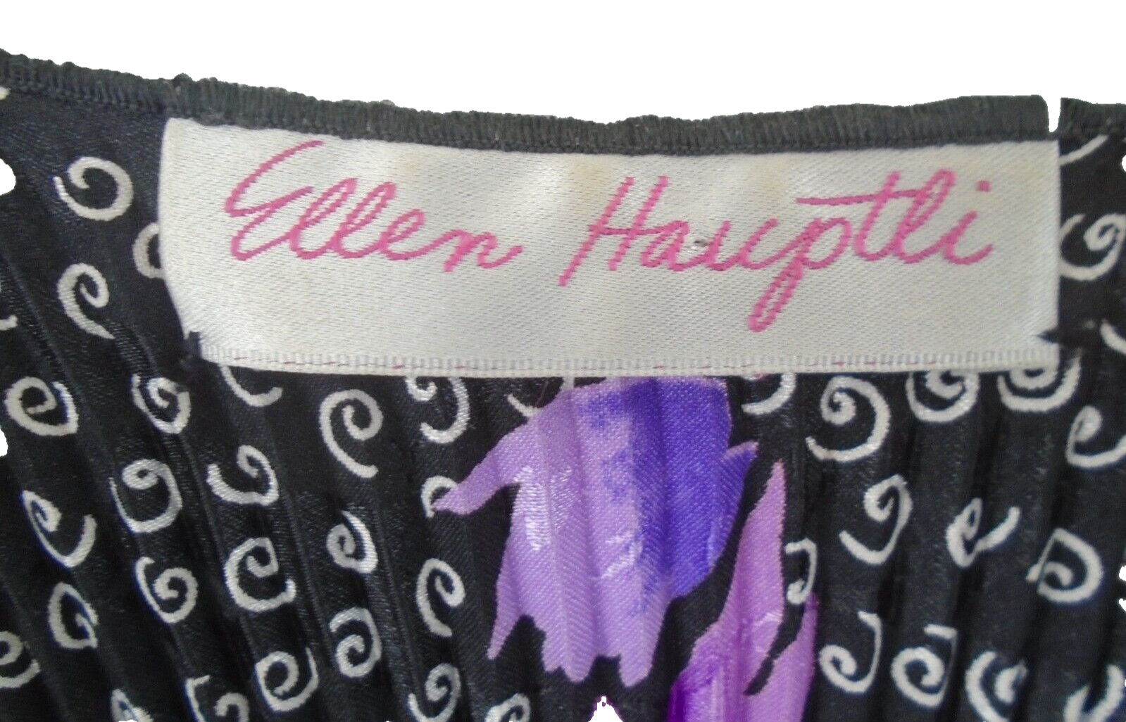 vintage Ellen Hauptli 2 Piece Skirt n Blouse Pleat Weave Set Size M? Multicolor