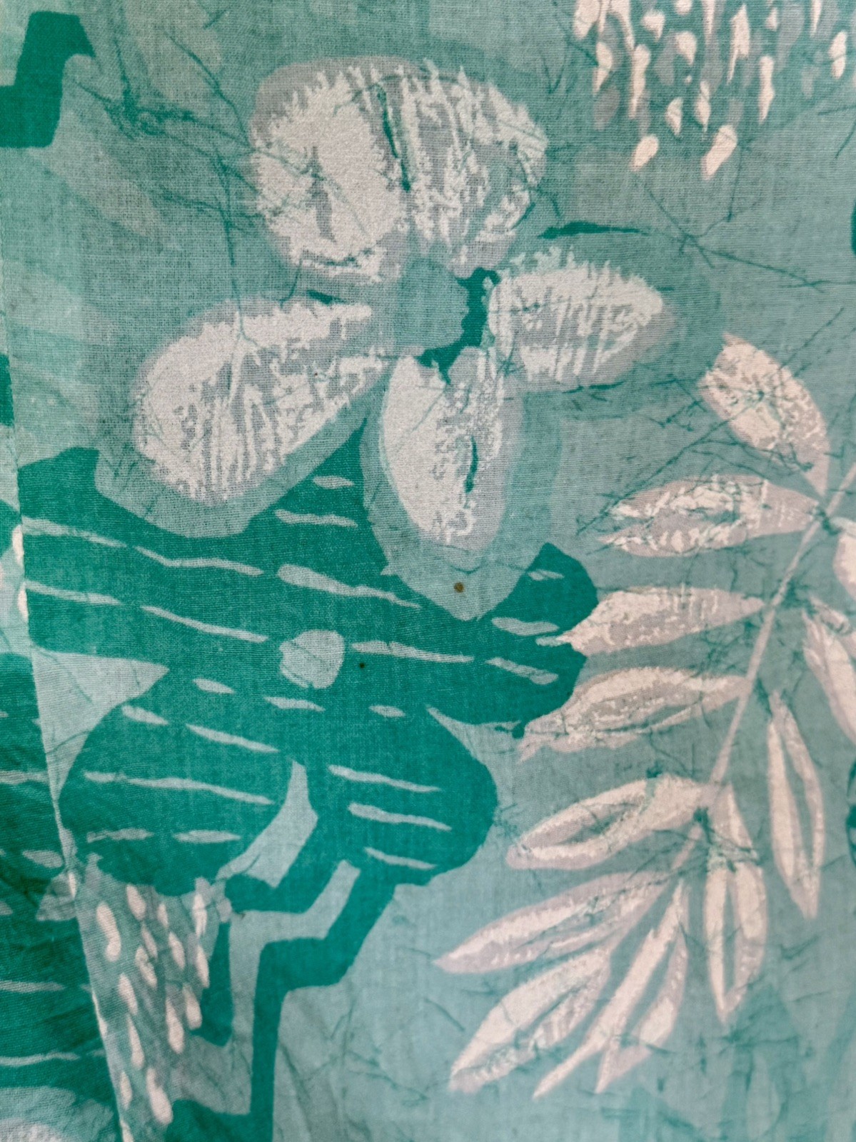VTG 60’s BARK CLOTH HAWAIIAN MUMU Maxi Muumuu Kaftan Teal SeaGreen Bespoke S/M++