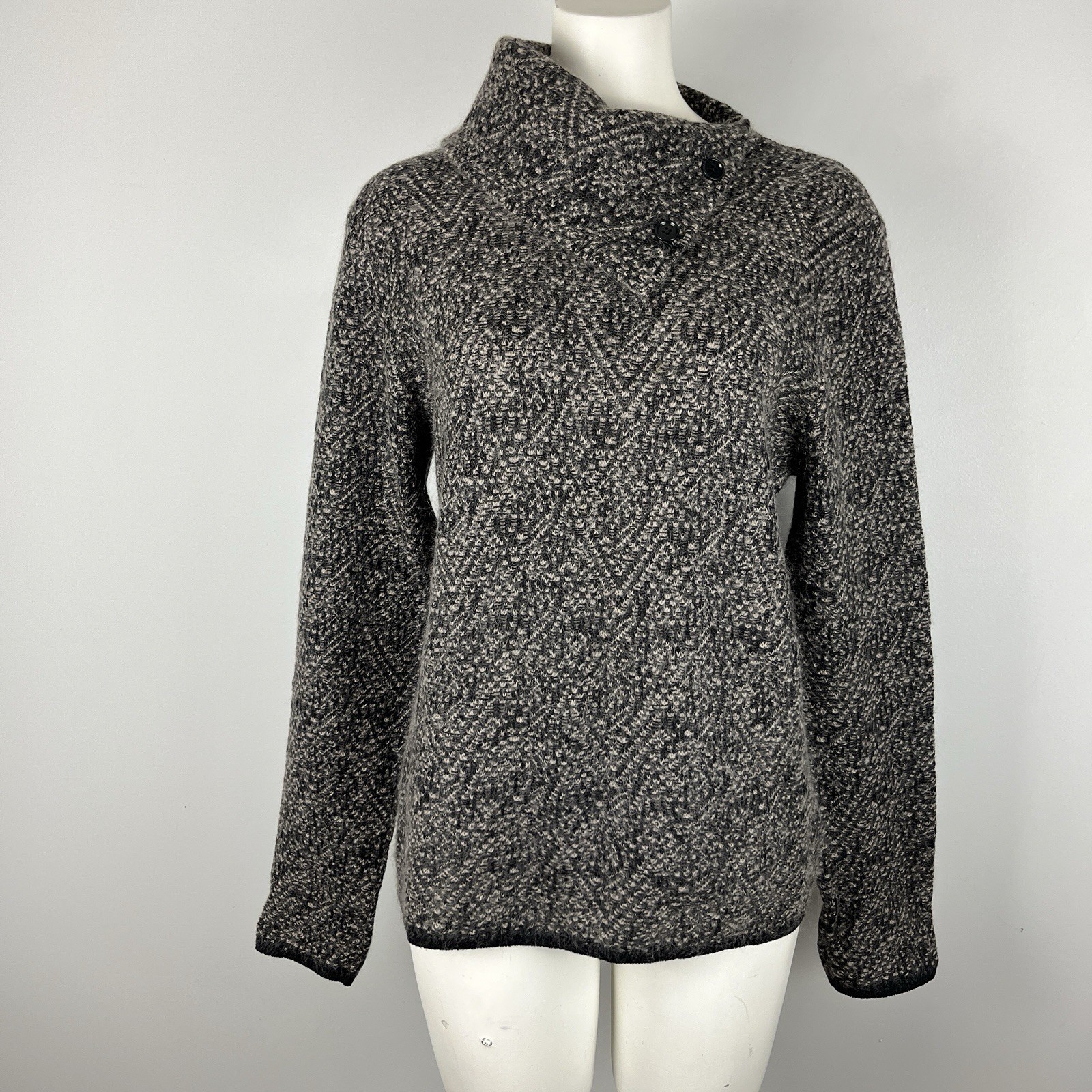 VTG 90s Georgio Armani Collezioni Women’s Sweater Wool Mohair Blend Gray Size 10