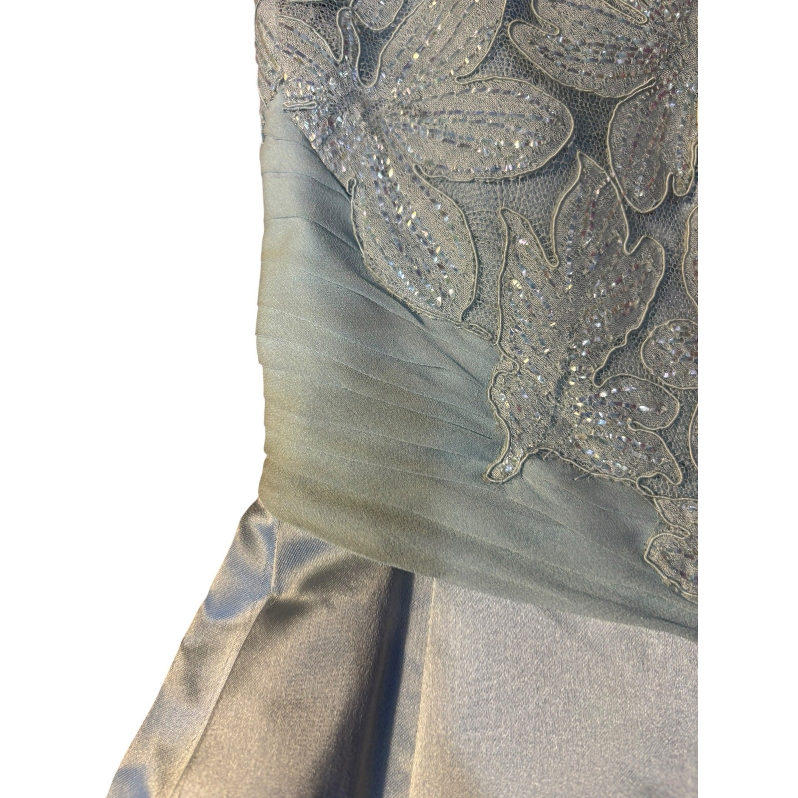 50s Ice Blue Beaded Lace Bombshell Wiggle Dress Cocktail Glam