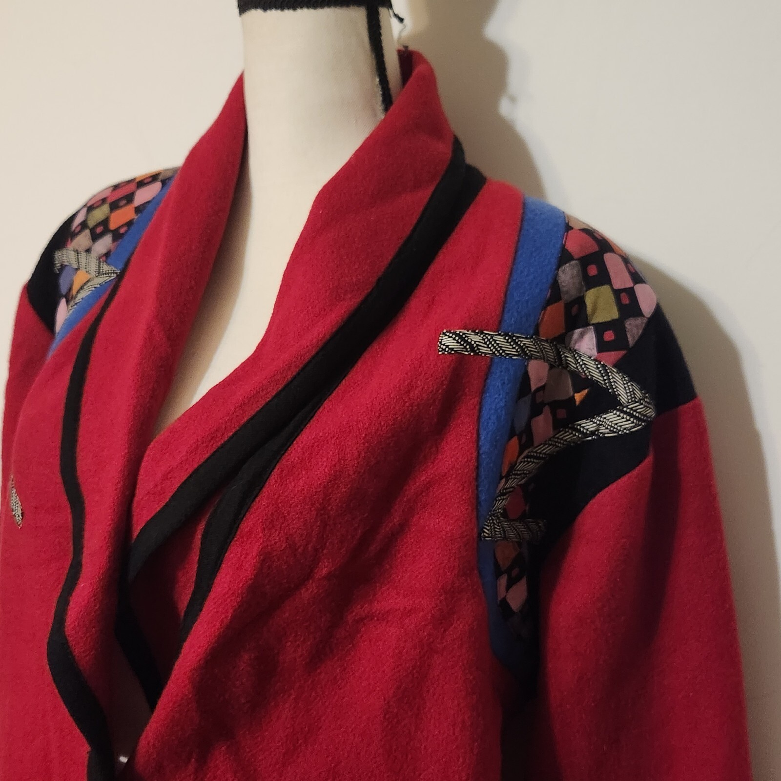 Vintage Canvasbacks Lutton & Horsfield Wool Retro Patchwork Jacket SZ S/M