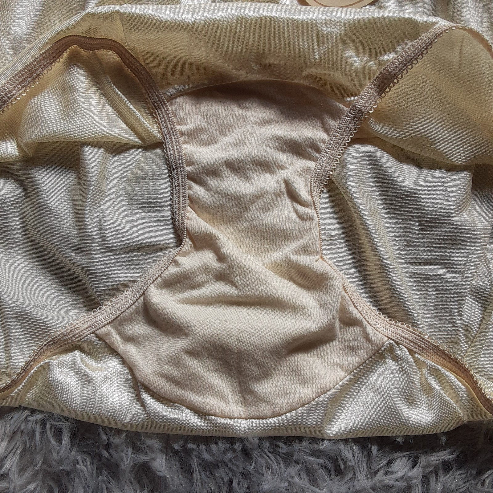 Shiny Nylon Cotillion Granny Panties Size 6 Light Yellow NWT Cotton Gusset USA