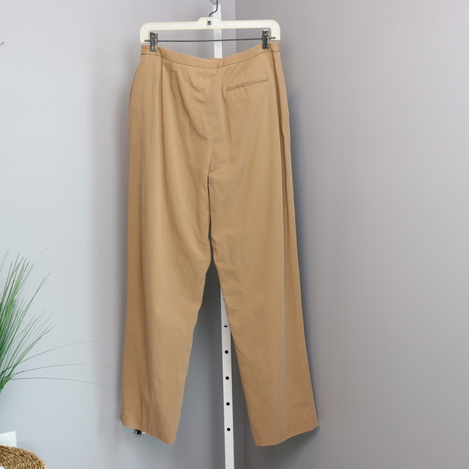 Valerie Stevens Tan 3-Piece Suit Set Blazer Skirt Pants Career Wear Size 8