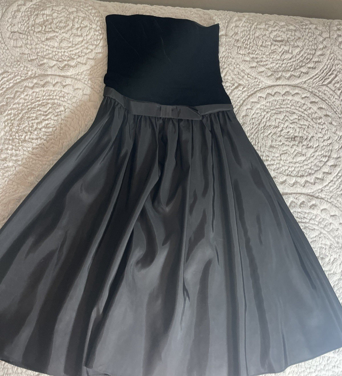 Vintage S.G.Gilbert 1980’s Prom Dress Black Velvet/Taffeta Party Dress Sz 12