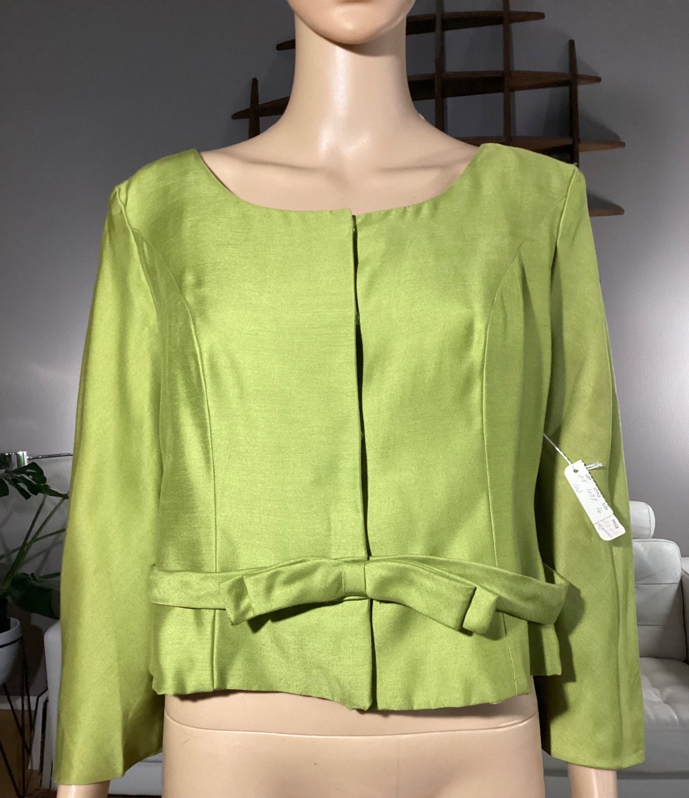 Vintage Late 50’s Early 60’s Green Bolero Jacket NOS New With Tags