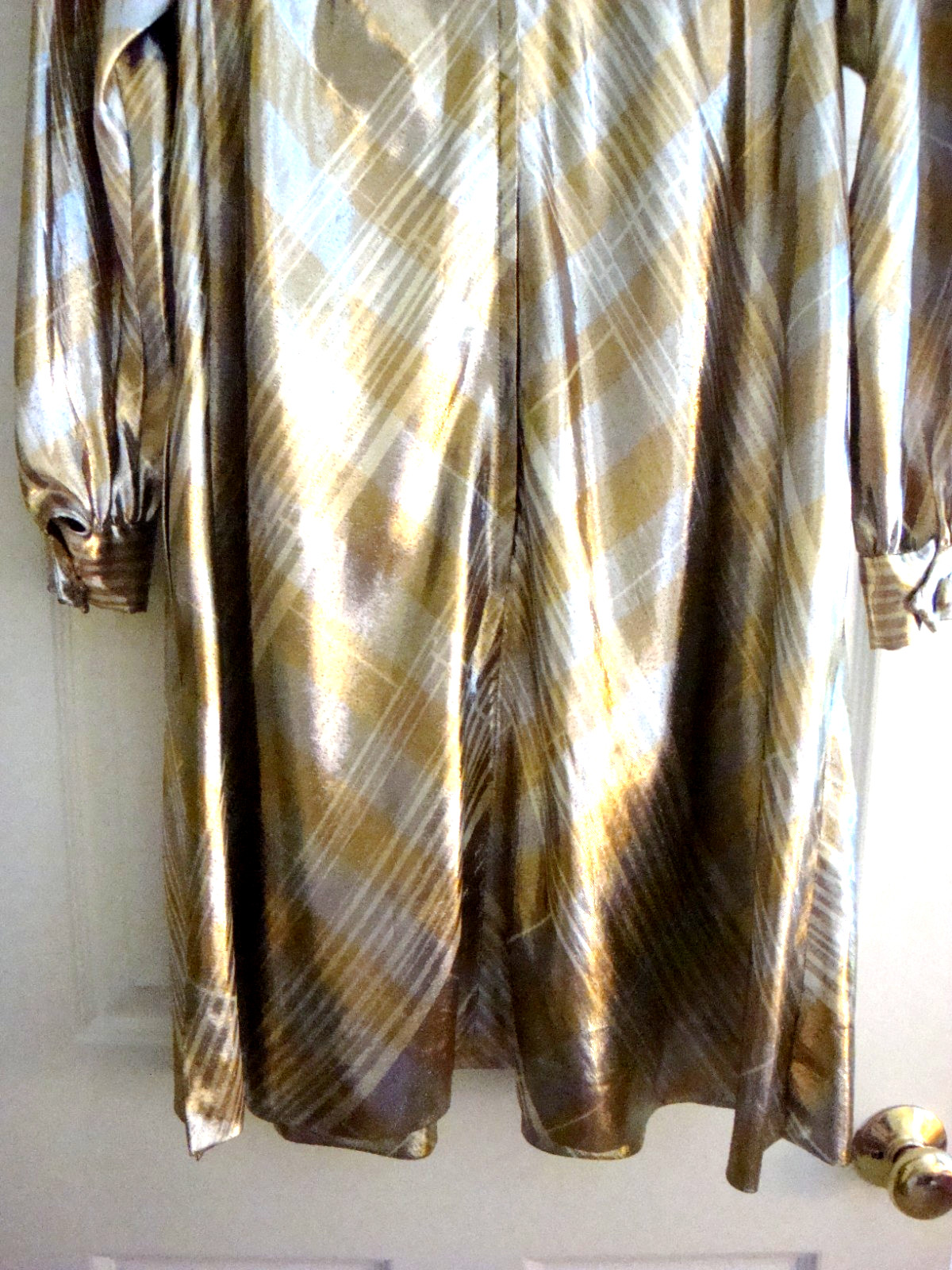 Vintage Modern Couture Original Gold and Silver Metallic Mini Dress