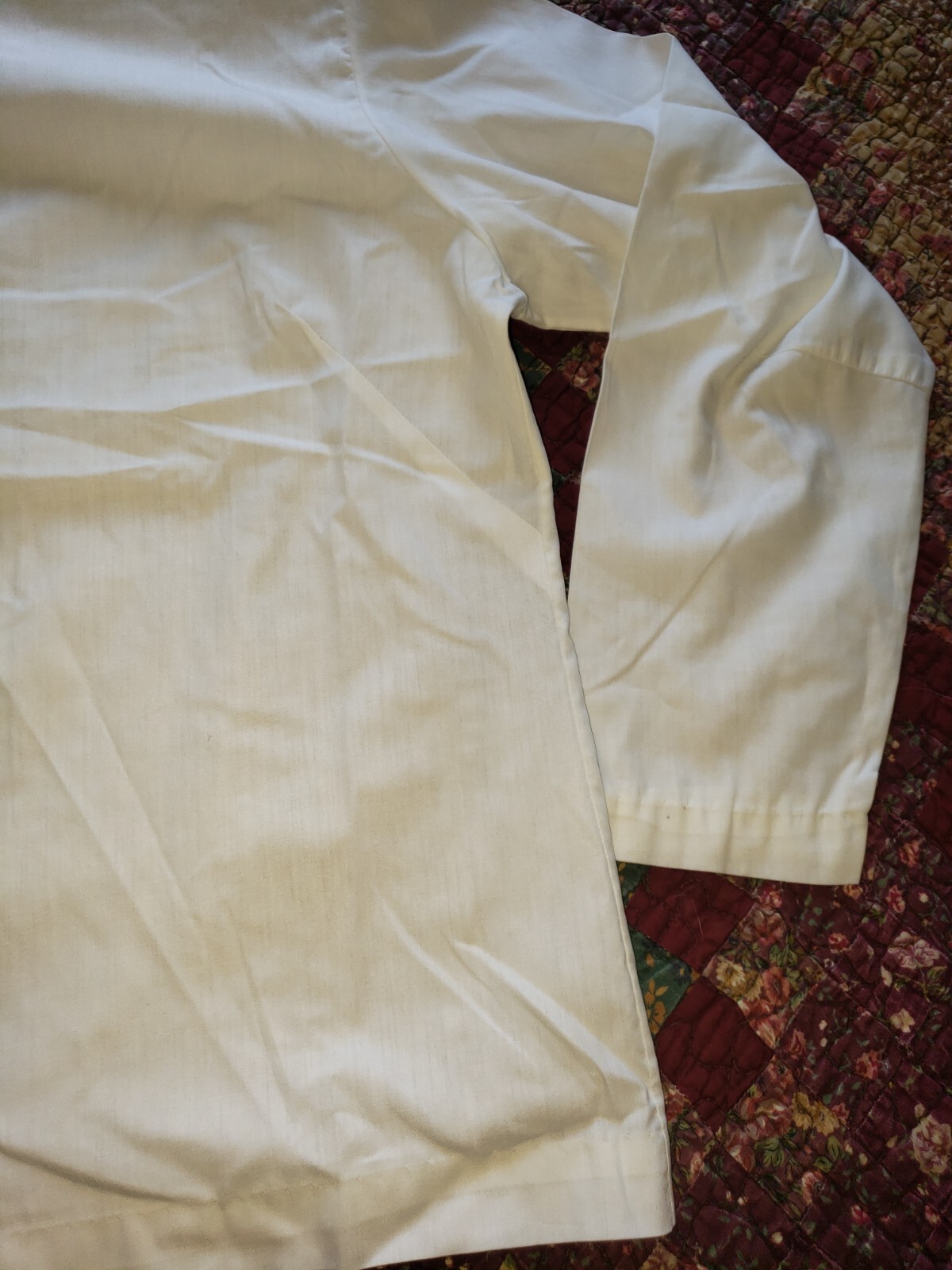 Vintage Shapely Classic White Zip Back Shirt,Unique Look, Layering Piece? Decent