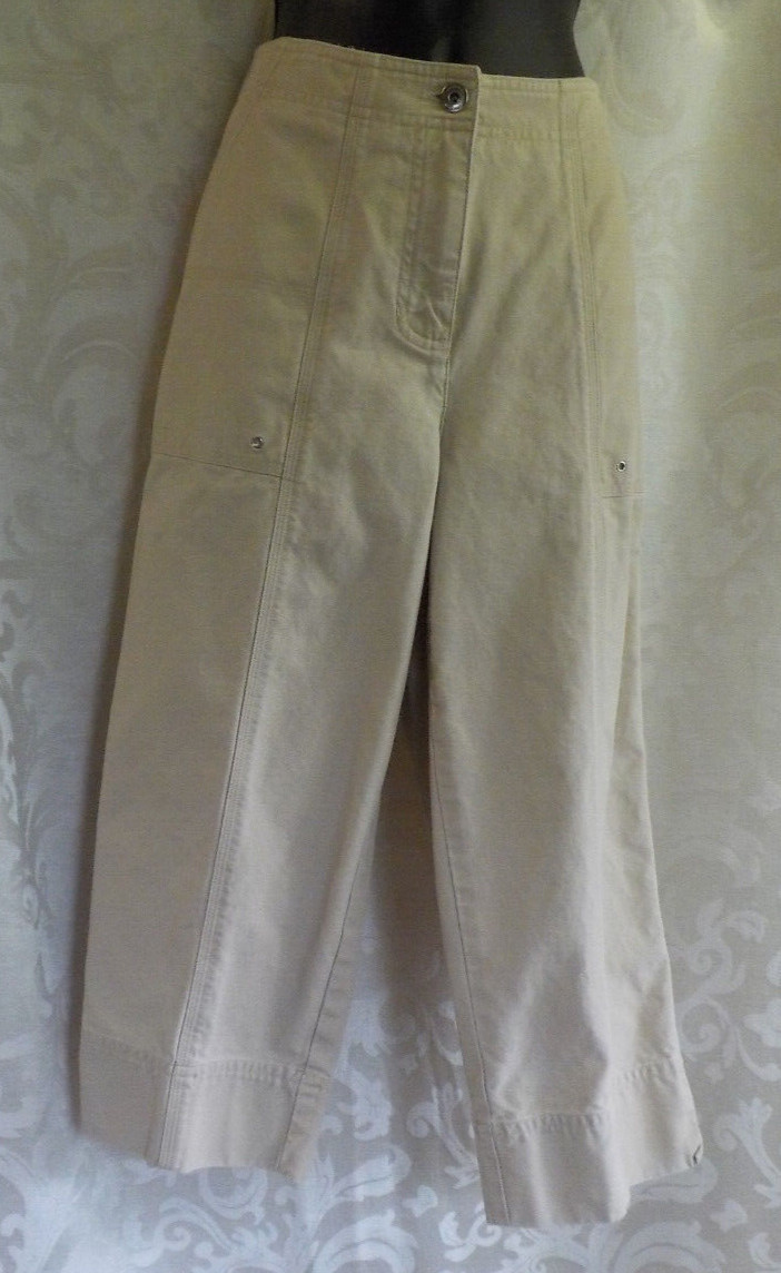 Vintage Laren Ralph Lauren Capri Pants Size 6P 100% Cotton Vented Legs Logo EVC
