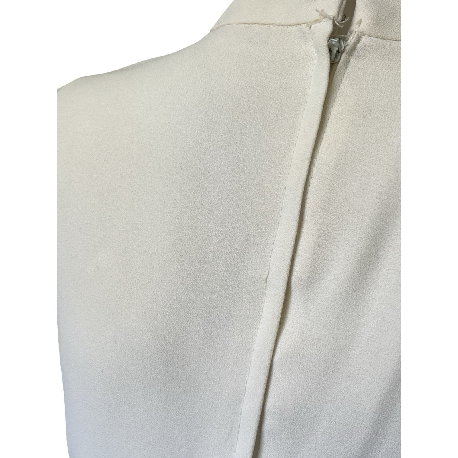 Vintage 70s Black and White Dress Sleeveless Ribbon Trim Secretary Green