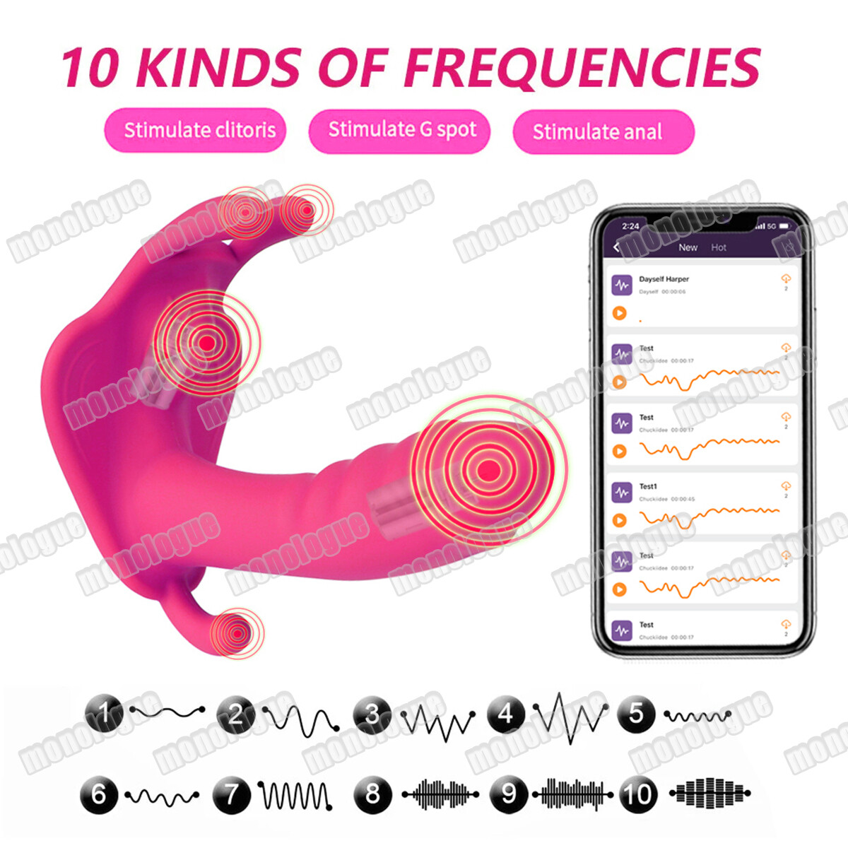 Vibrating Women Panties Massager Wearable Wireless APP Remote Control Underwear