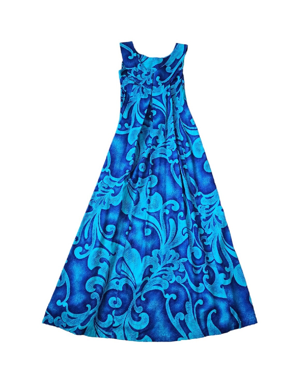 Vintage 1960s HAWAIIAN TOGS Tropical Print Hostess Maxi Dress 100% Cotton XS