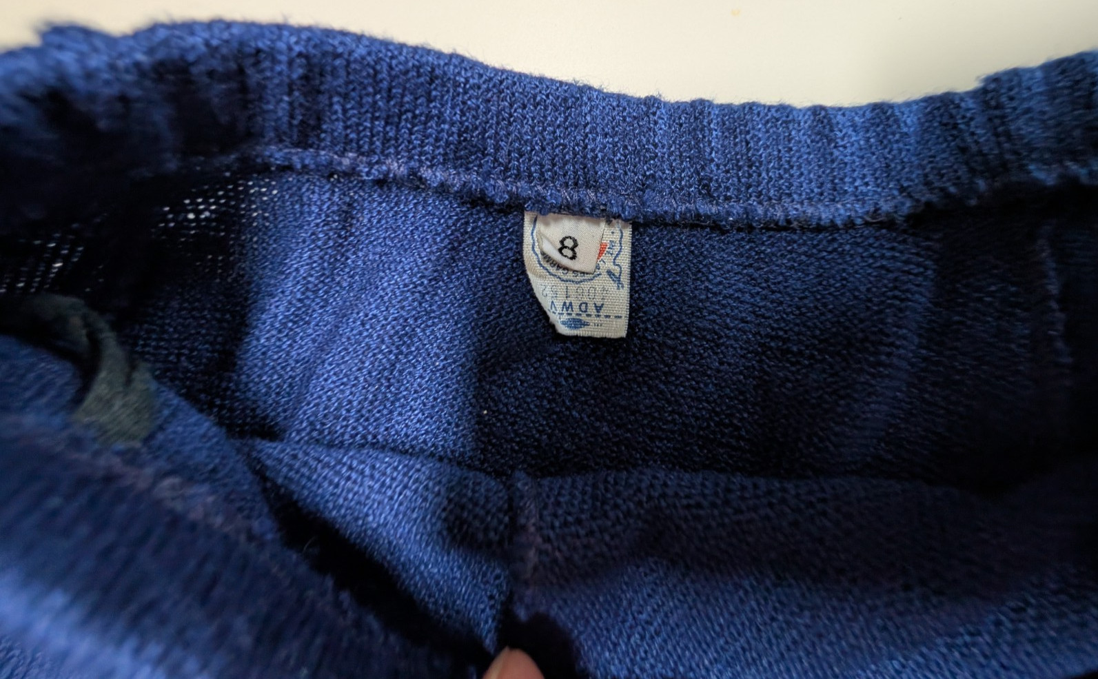 Vivanti Vintage 80s Sweater Skirt Set Blue Royal Size 8