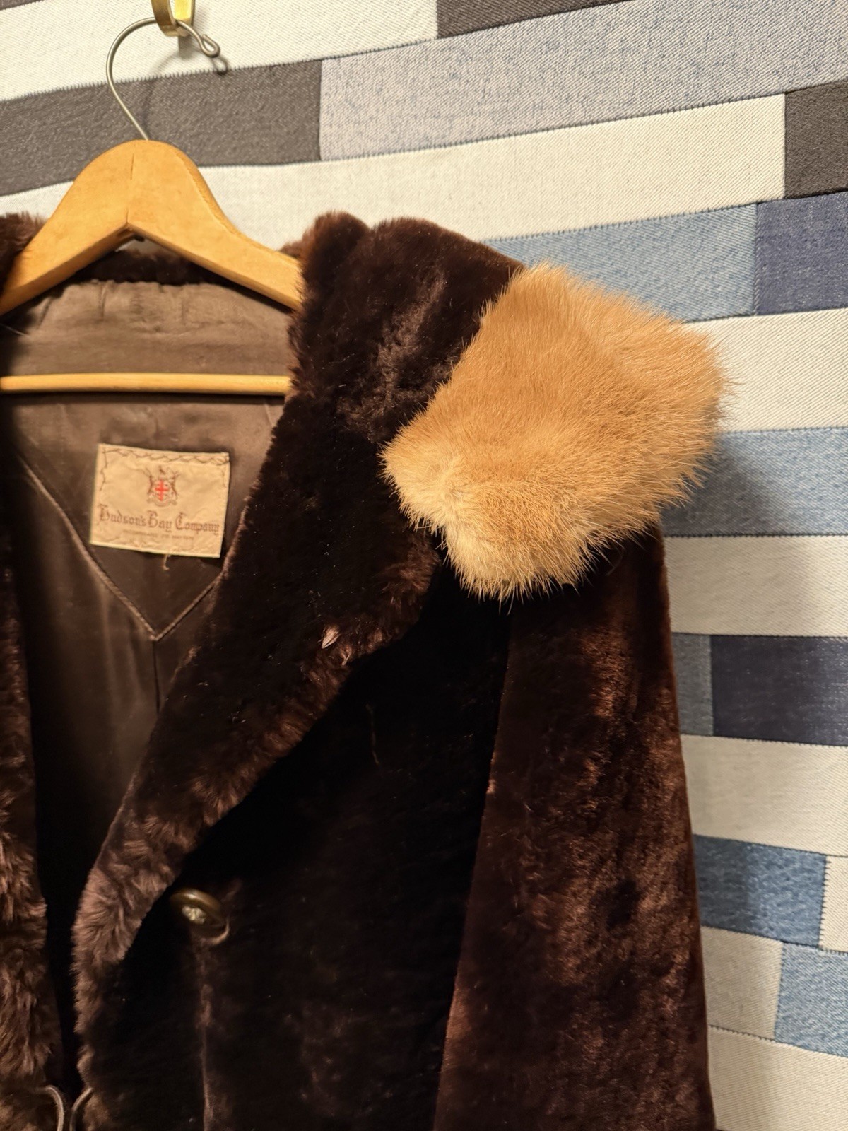 Vintage 1950s 60s Hudson’s Bay Company Brown Genuine Fur Coat