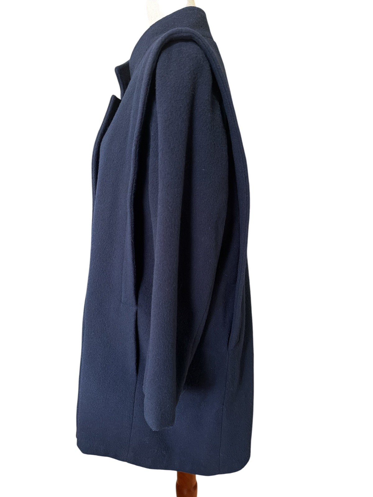 Vintage PRESTON & YORK Navy Blue Coat 100% Wool Forstman Size 12
