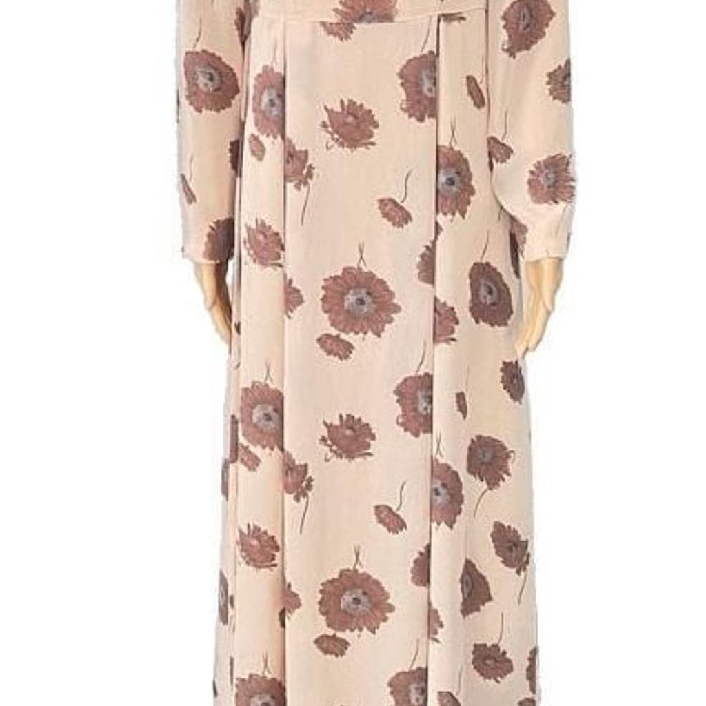 Vintage floral pattern maxi dress with Peter Pan collar
