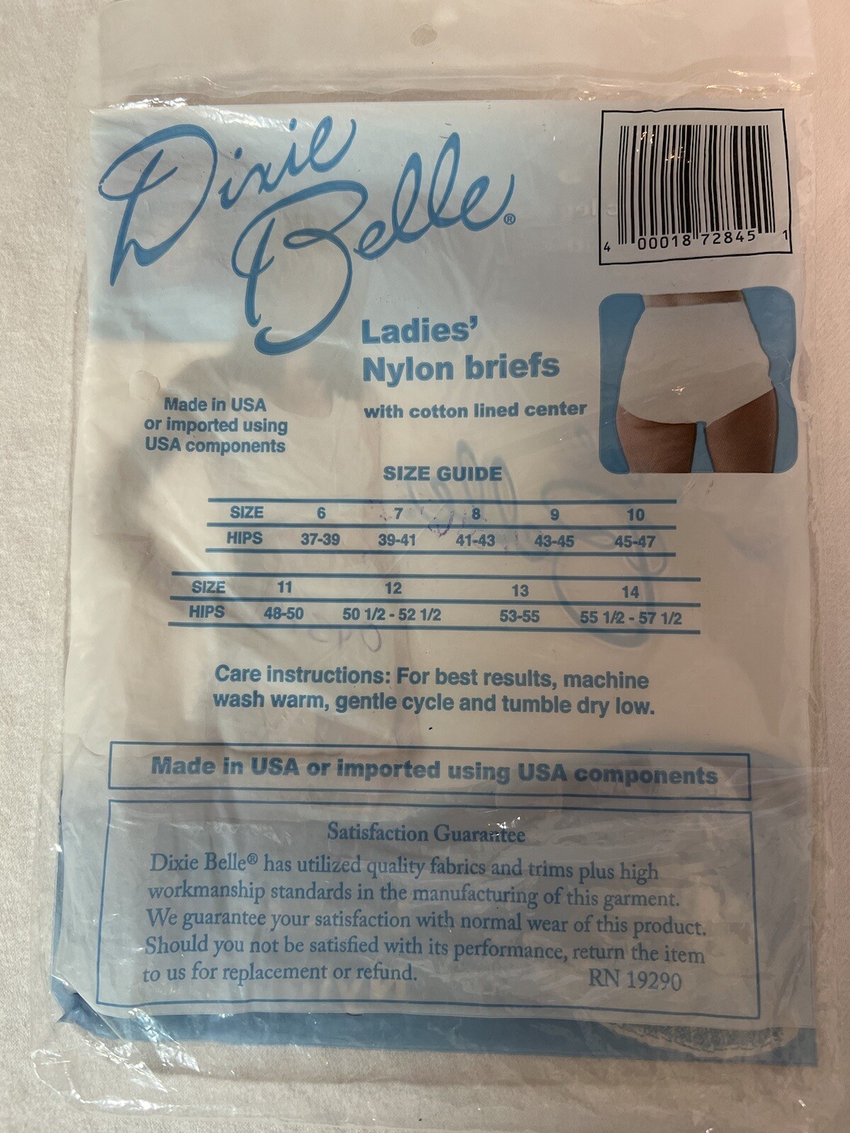Vintage Silky Soft Dixie Belle Nude Size 9 Granny Panty With Lace Appliqué NWT