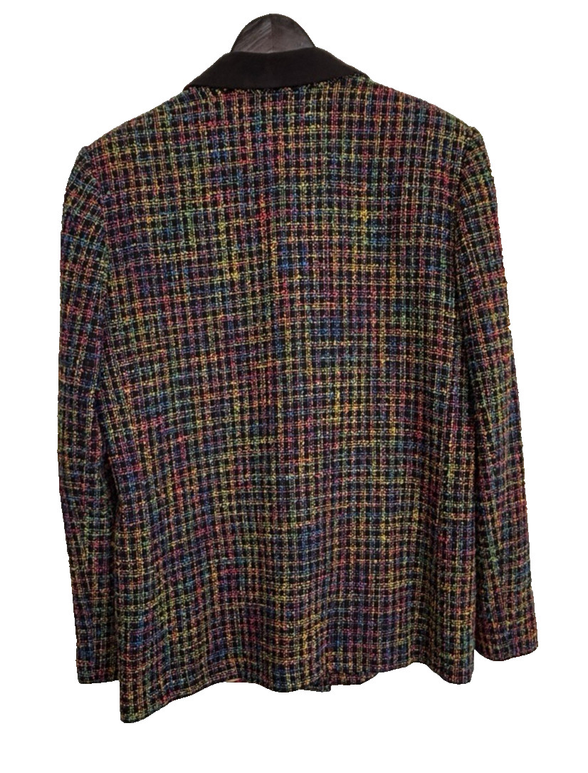 Vintage Criscione New York Multicolor Tweed Blazer Jacket Women M