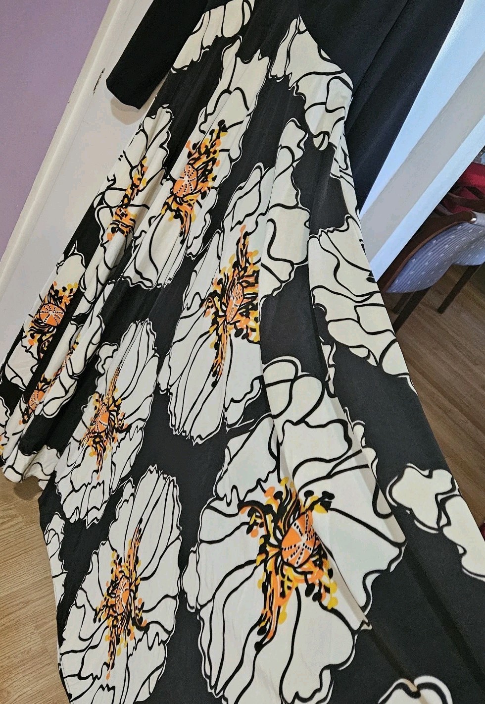 SIZE XL VINTAGE 1960S/1970S HOSTESS GOWN, FULL CIRCLE SKIRT – MAC B TEXTILE NWT