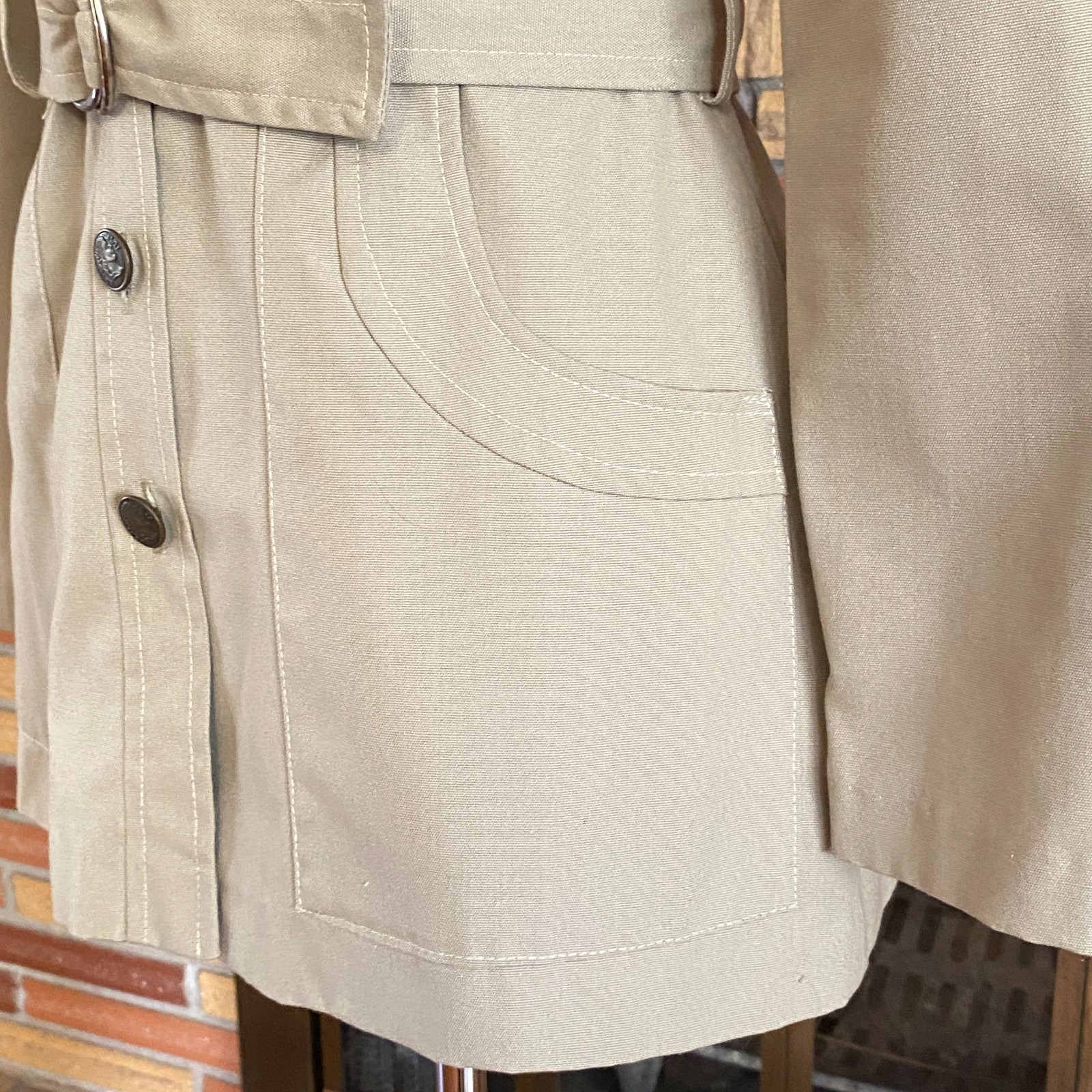 Womens 1970s Spring Jacket Tan Size XS