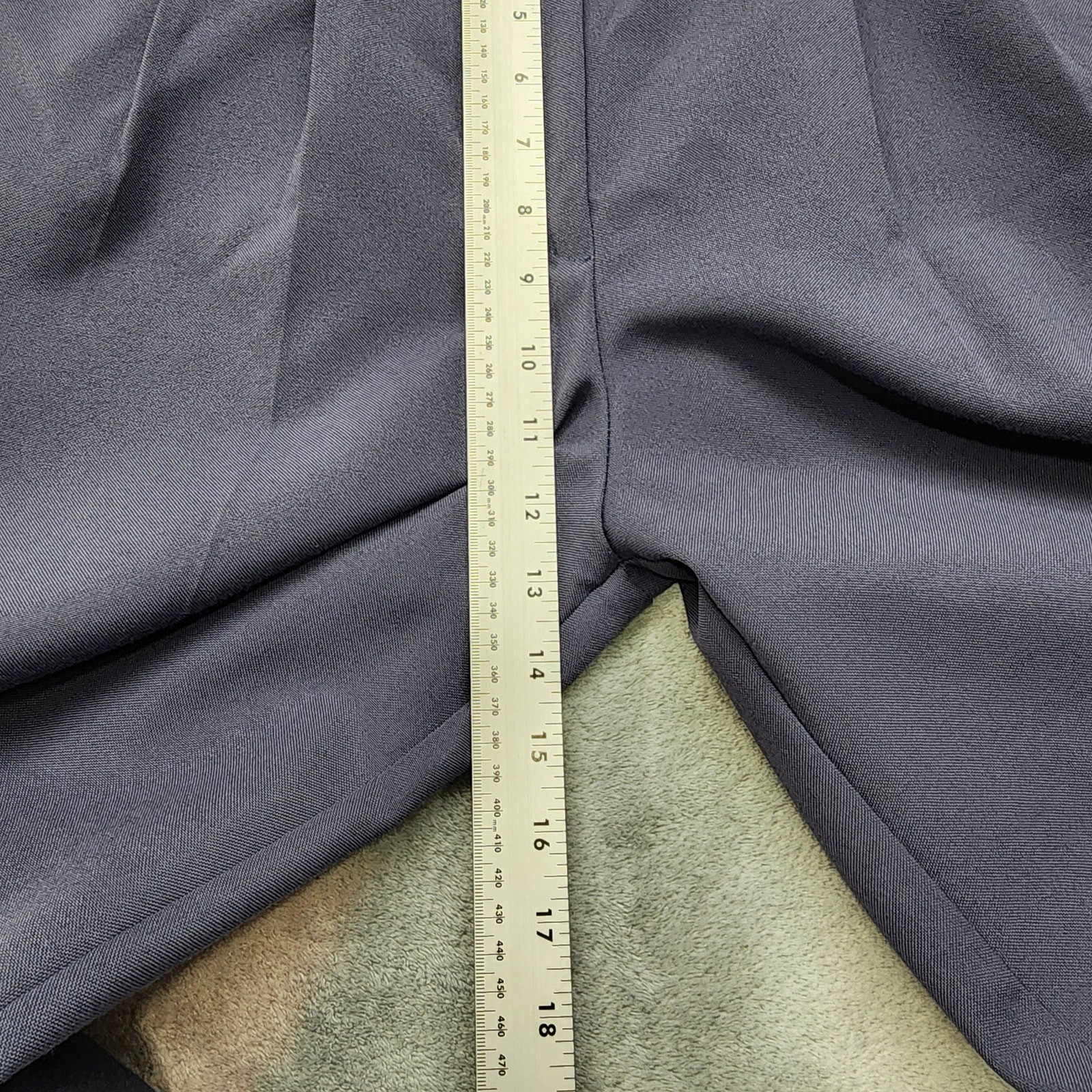 Vintage 80s Smart Parts Pants Womens 13 Blue High Rise Pleated Straight Tapered