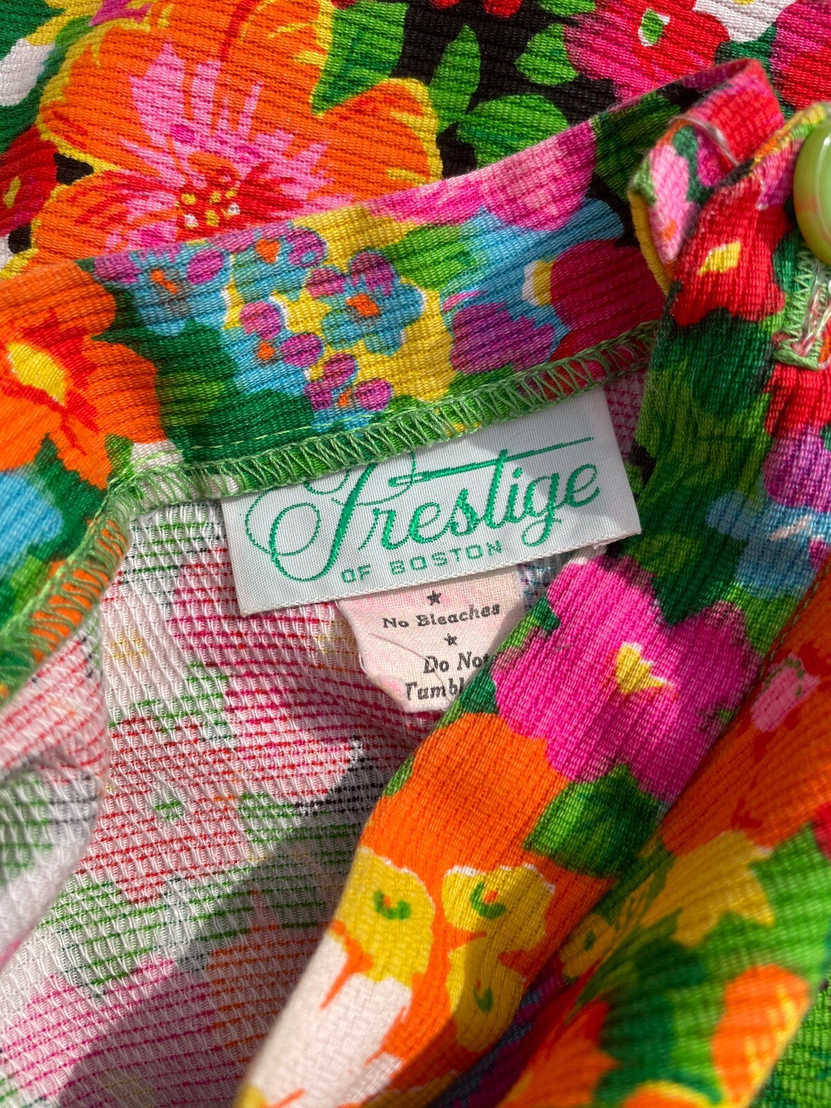 Vintage 70’s STUNNING Prestige Of Boston Floral A Line Maxi Skirt Sz Medium 28W