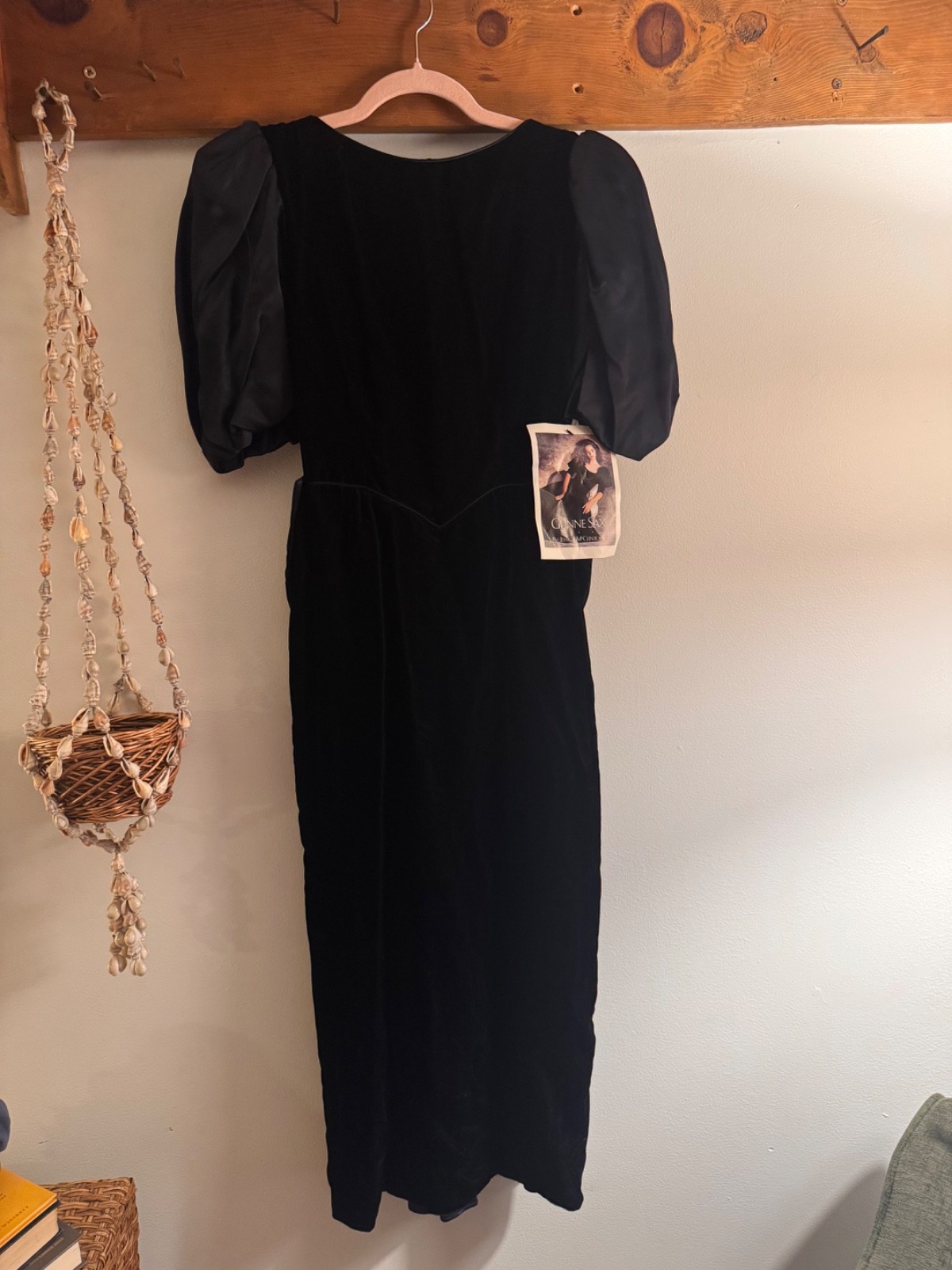 Vintage 80s Gunne Sax Velvet & Satin Bow Dress – Deadstock NWT
