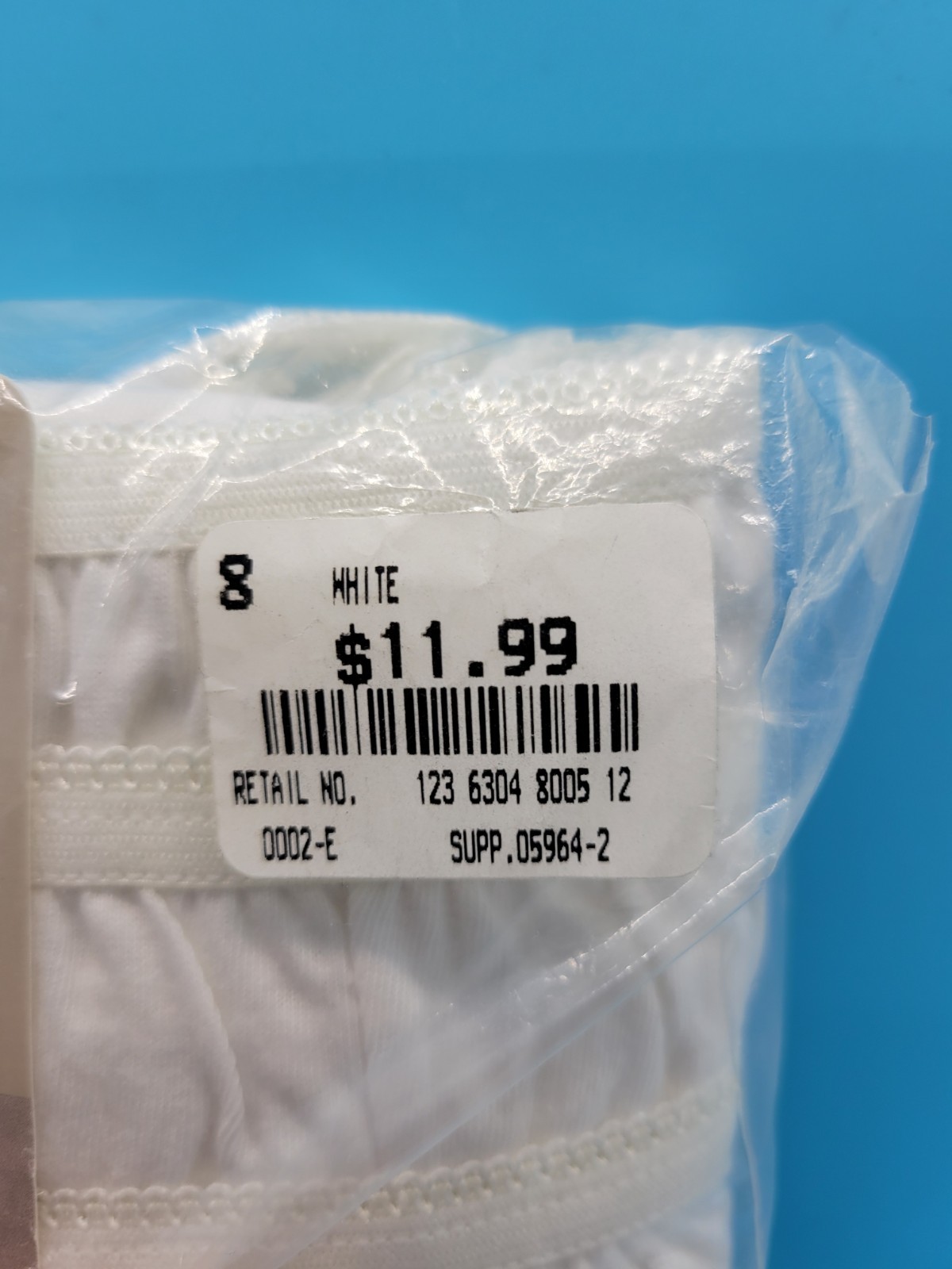 Vtg JC Penney Underscore Cotton Full Briefs Panties Sz 8 White 3 Pair Underwear
