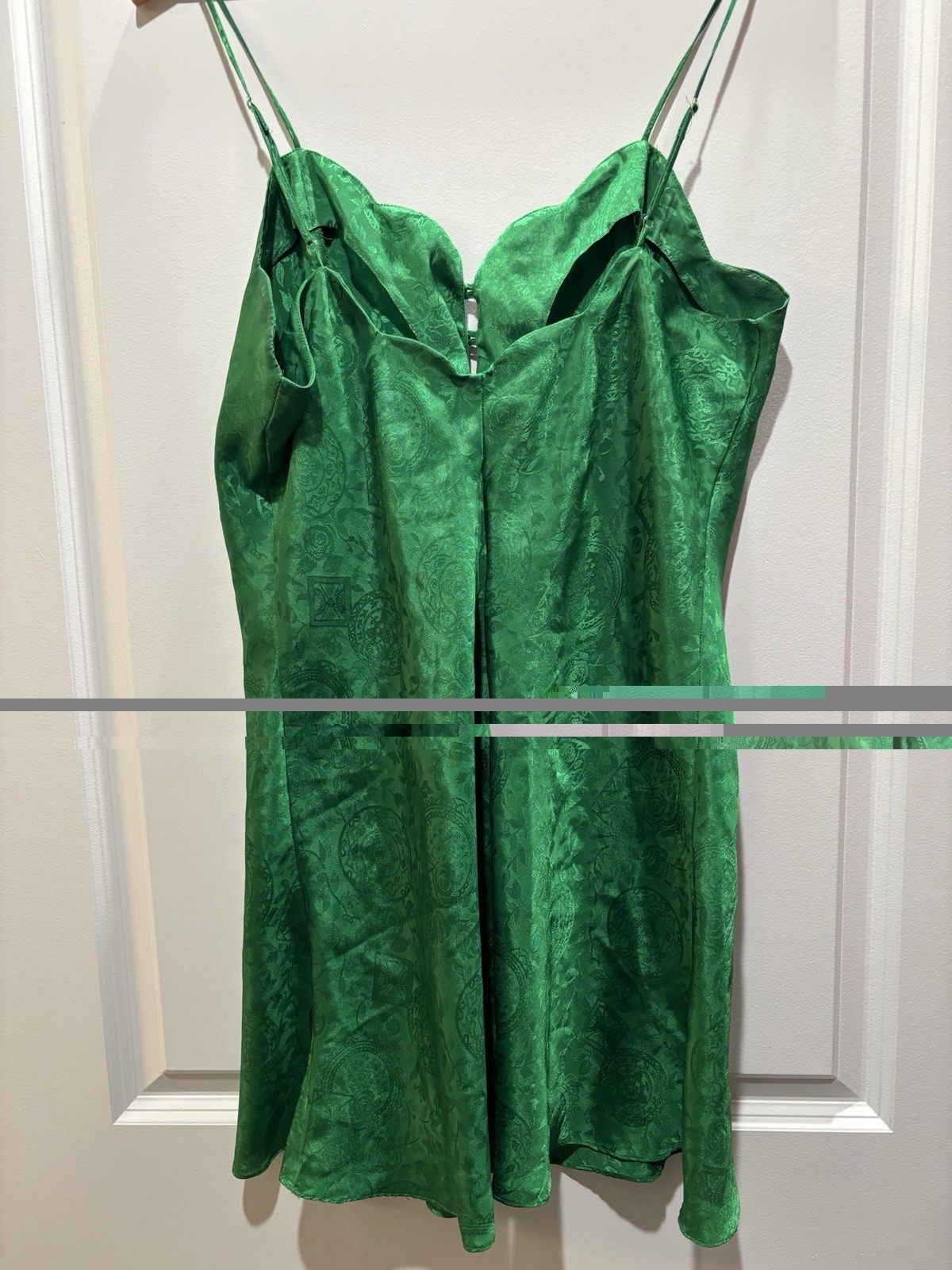 Vintage Victorias Secret Gold Label Emerald Green Floral Nightgown Slip Dress L