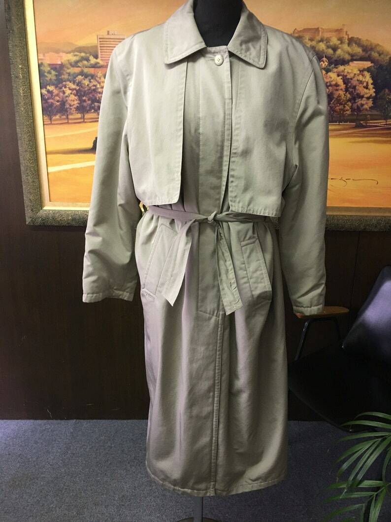 Women’s 80’s trench coat | all weather coat | raincoat | all season coat