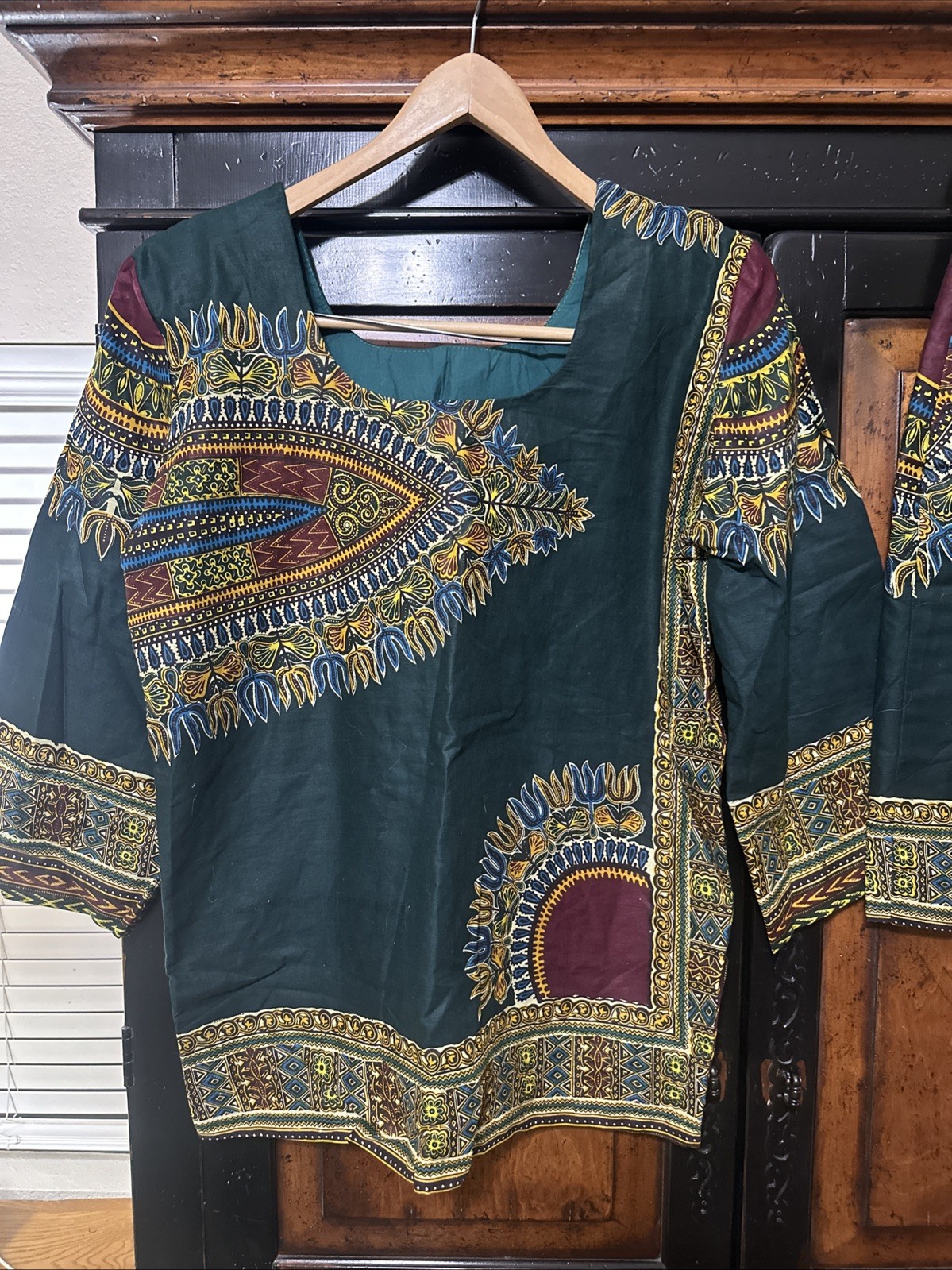 Vintage Custom Handmade Shirt And Skirt, Sunyani, Ghana 1999, Size S