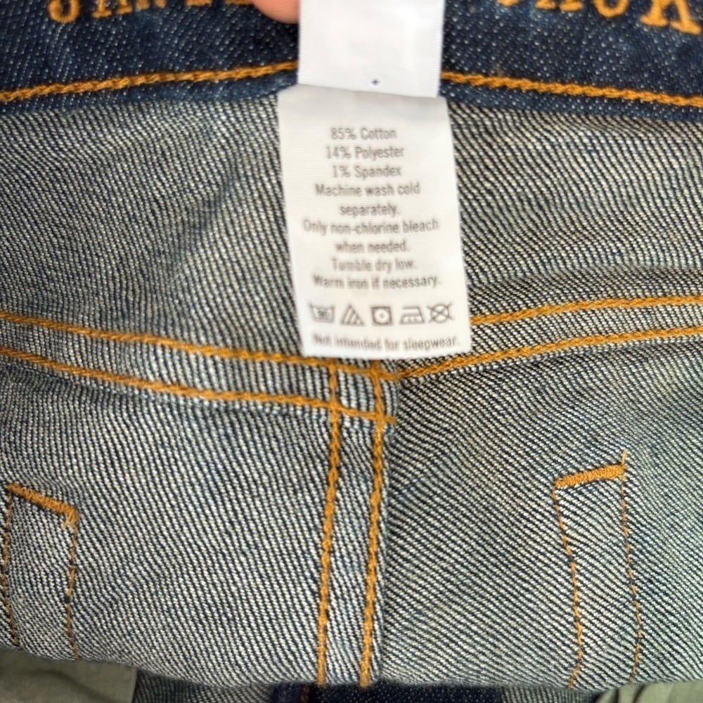 Denim Forum The ’90s Edie Lo-rise Cargo Jean in 7 Yrs Pctr Ths Bleu Size 24 NWOT
