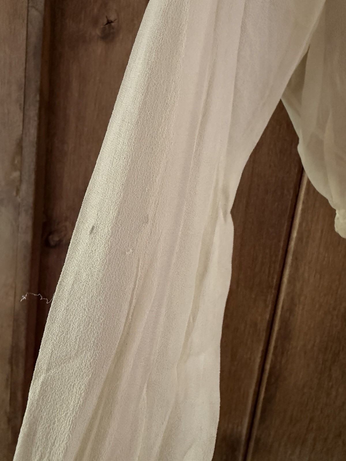 Antique 1920s Sheer Bed Jacket Boudoir Blouse Lace Embroidery Ivory Lingerie