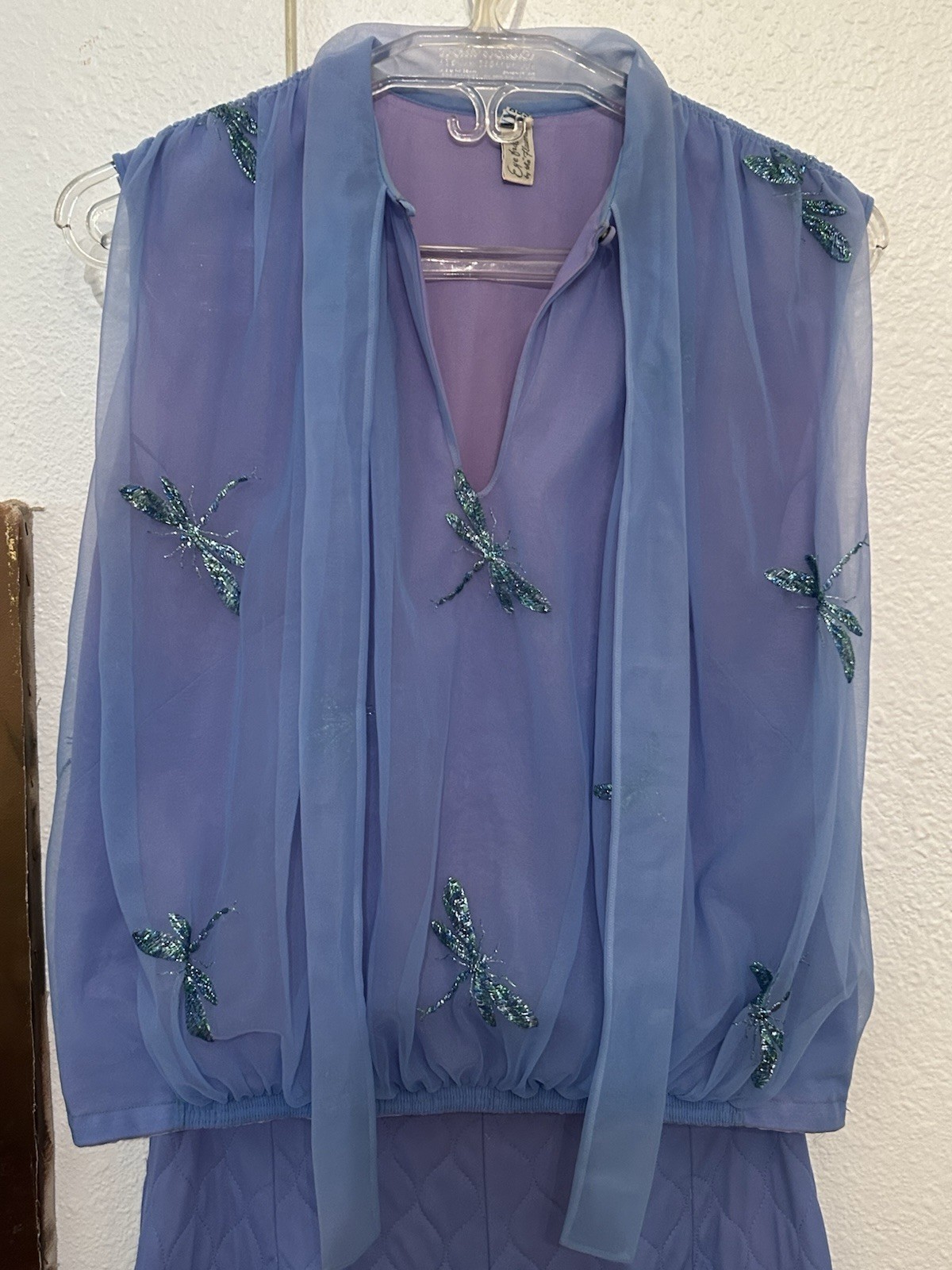 Vintage RARE Eyeful By Flaums Nylon/Sequin Top And Quilted Pants Lingerie Set Sm