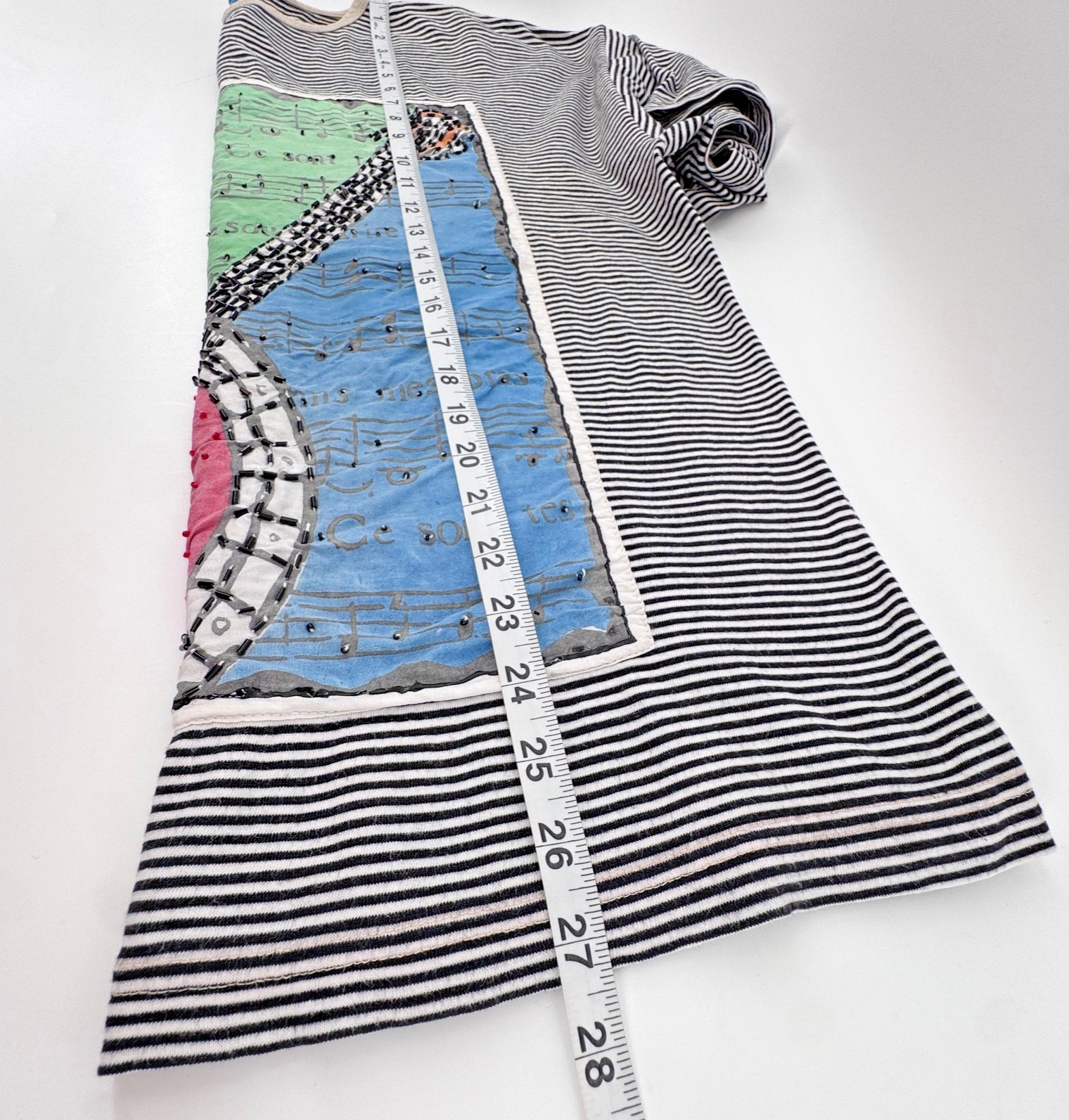 VTG JouJou T-shirt Le Concert de JouJou Black & White Striped- Art Music Grunge