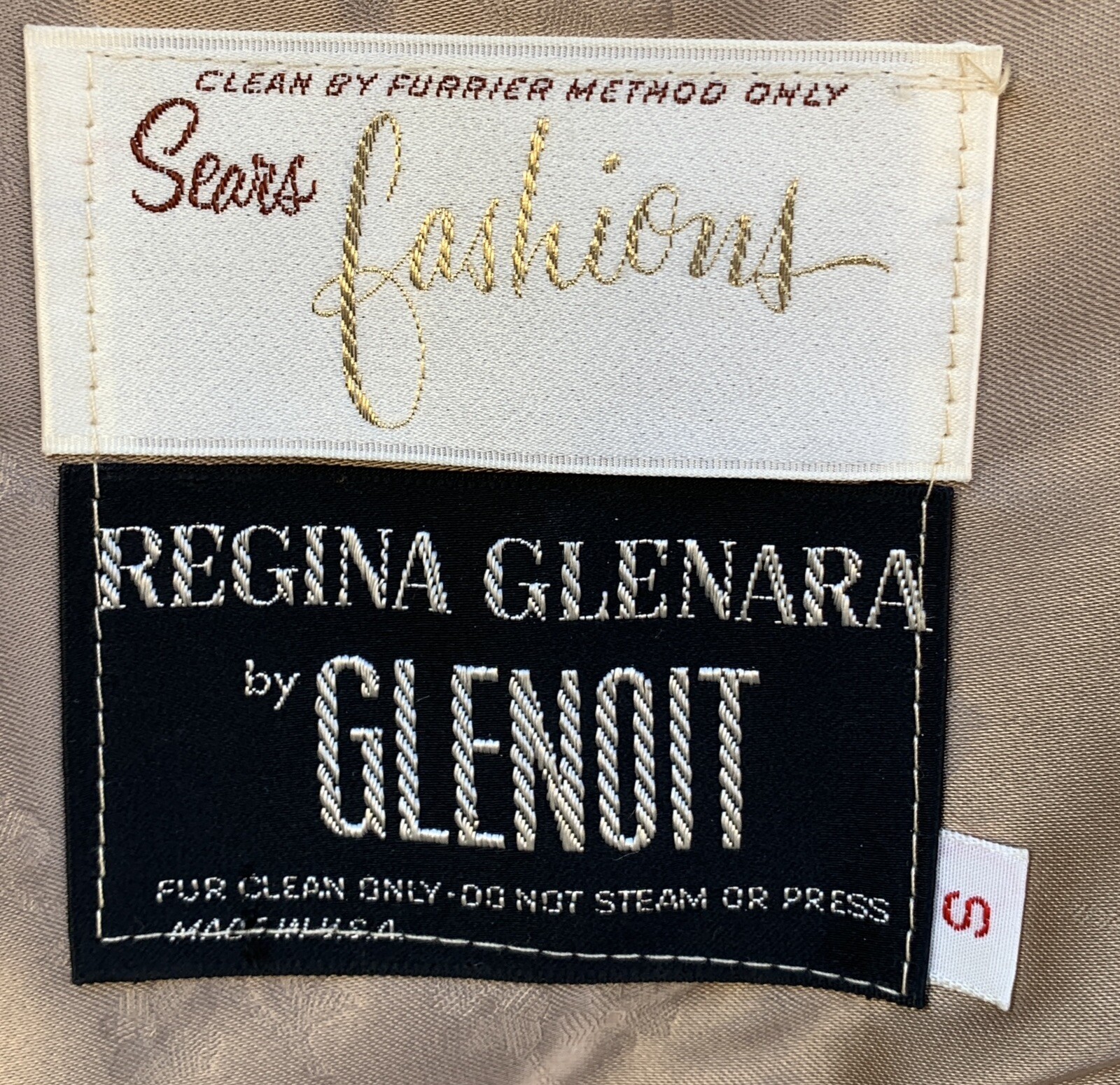 Sears Fashions Regina Glenara by Glenoit Cape Capelet Faux Fur Mob Wife Size S