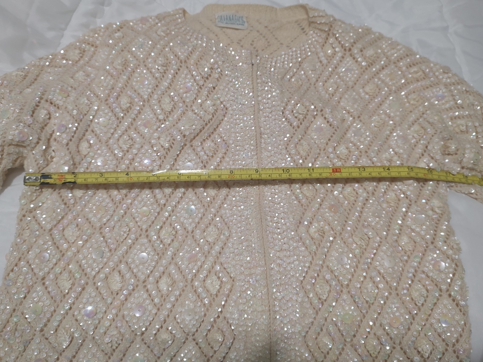 Vintage Sequinn Sweater JACKET CAVANAGHS 50’S 60s Hollywood Glam VTG