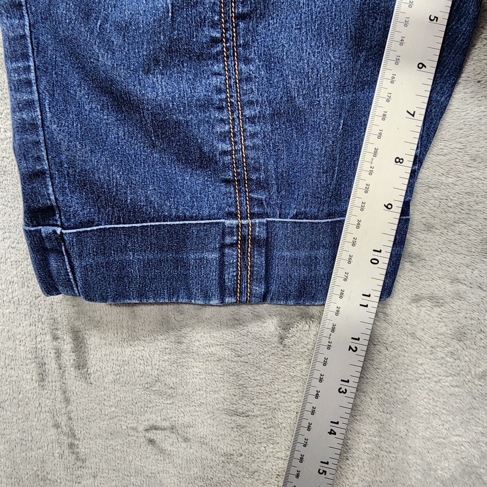 Vintage Y2K Crest Jeans Shorts Womens 13/14 Blue Ultra High Rise Sailor Nautical