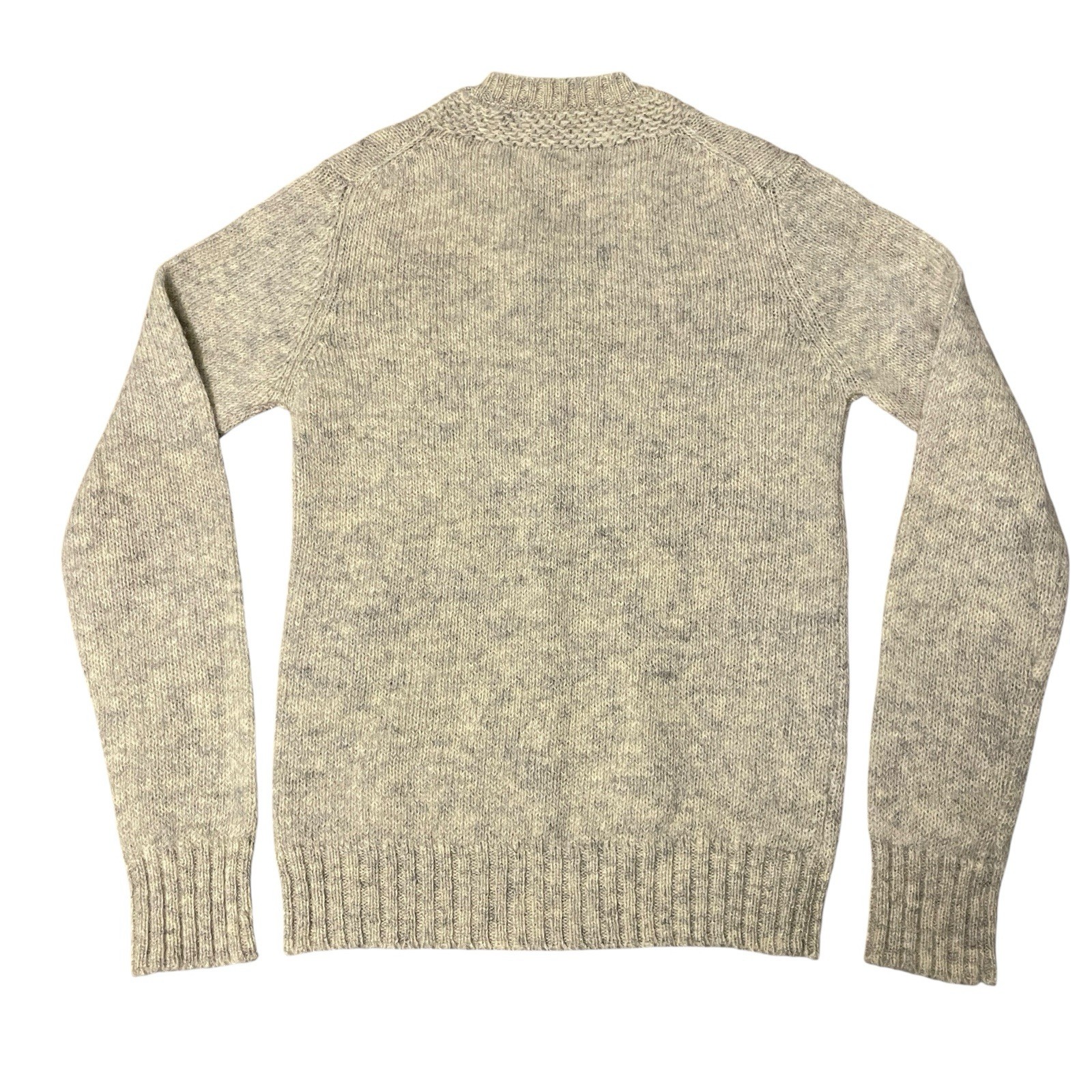 Shetland Wool Sweater Women’s Scotland Sz 38 Jumper Robert Scott Beige V-Neck