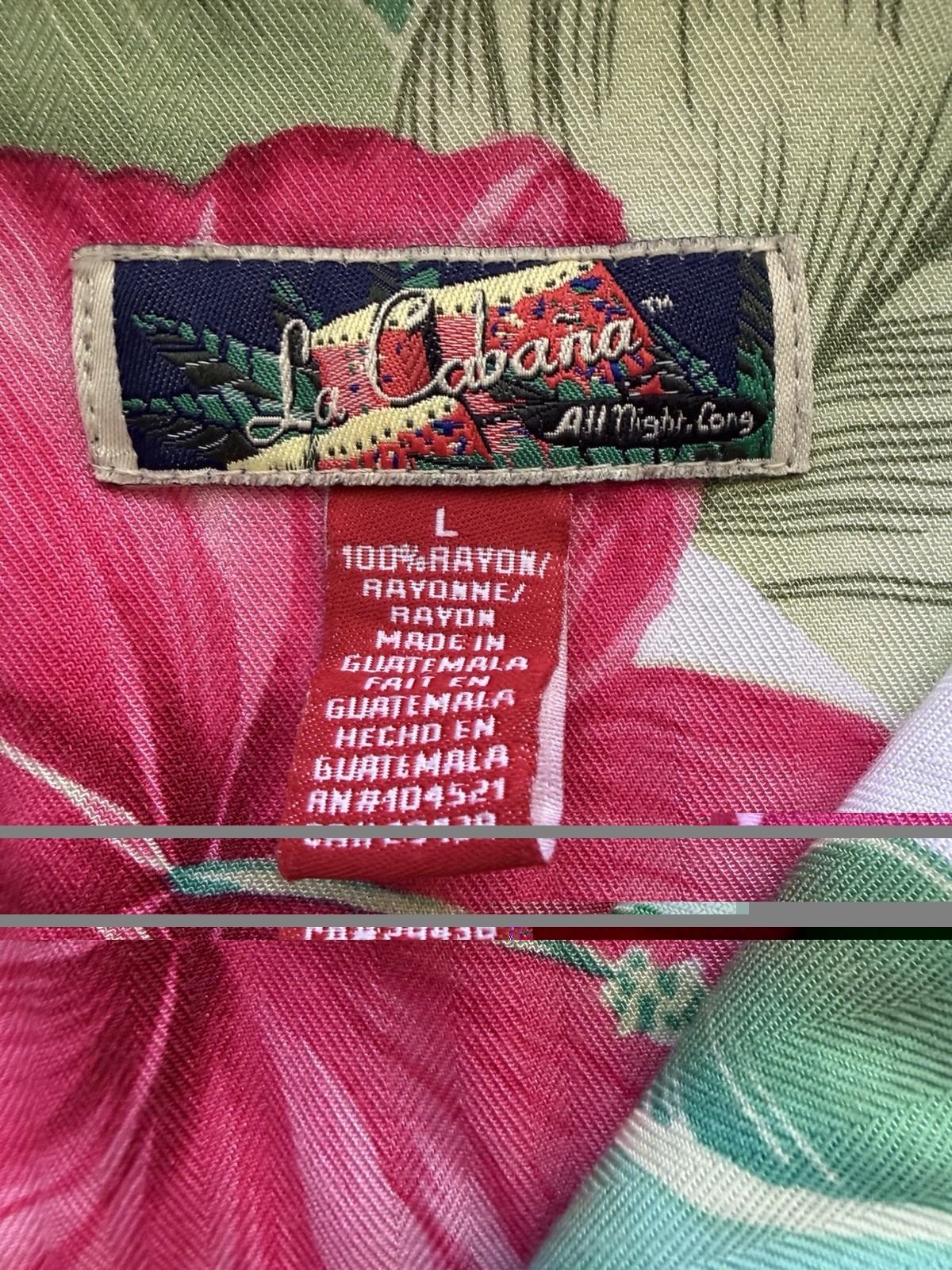 Vintage La Cabaña Hawaiian Shirt Womens Large Red Floral Rayon Y2K RN104521
