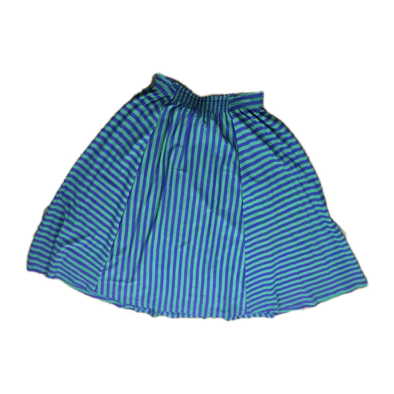 Vtg 70s Marimekko Striped Knit Pull On Full Skirt