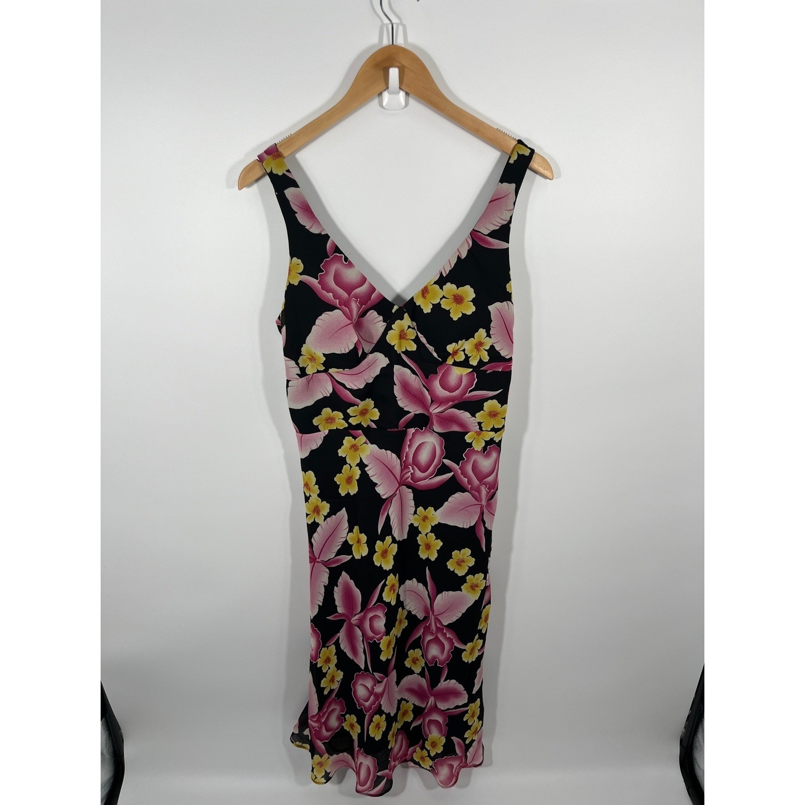 Vintage Y2K Womens Babydoll Maxi Dress 6 Floral Euro Summer Vacation Resort Chic