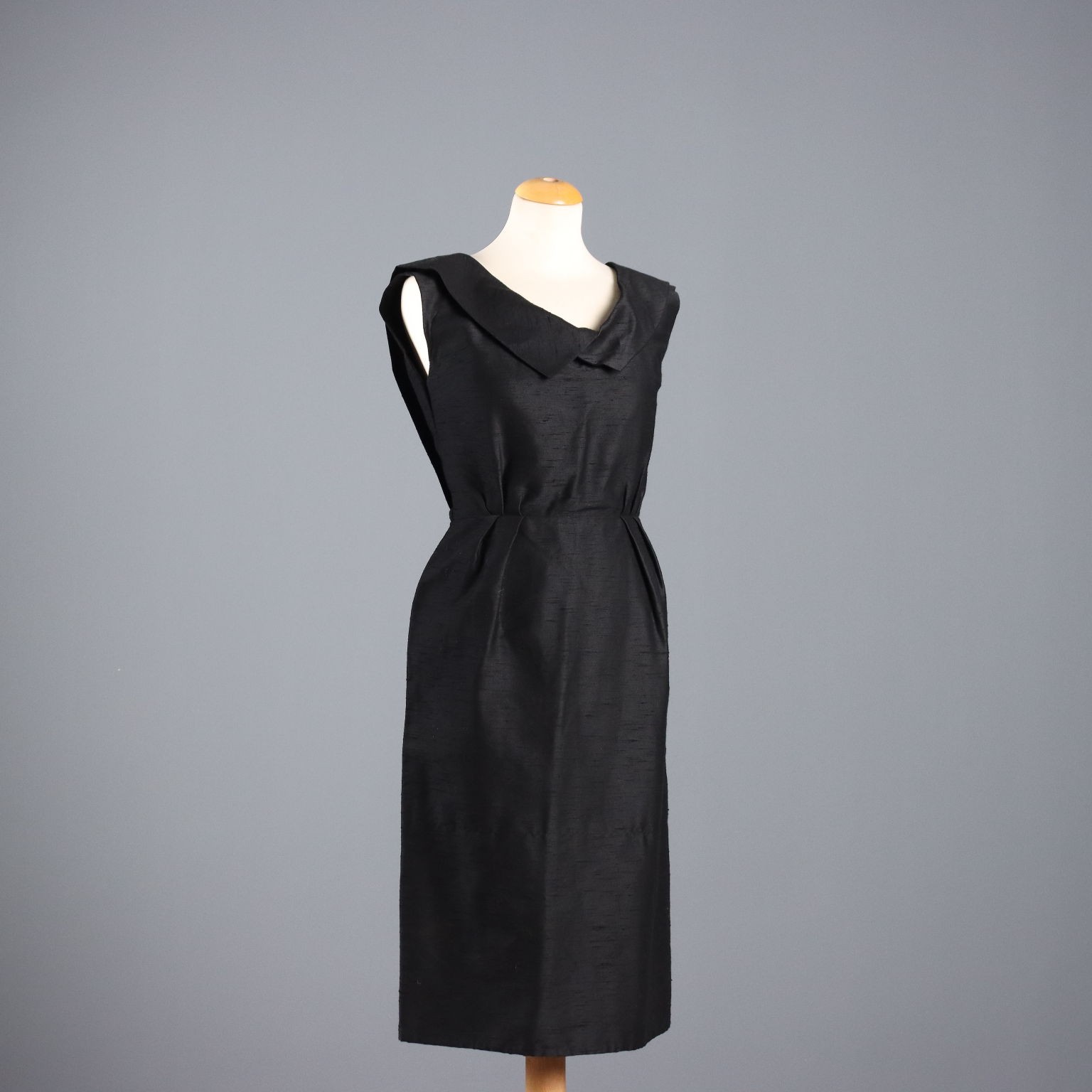 Biki Vintage Dress Silk Shantung UK Size 12 Italy 1950s Original